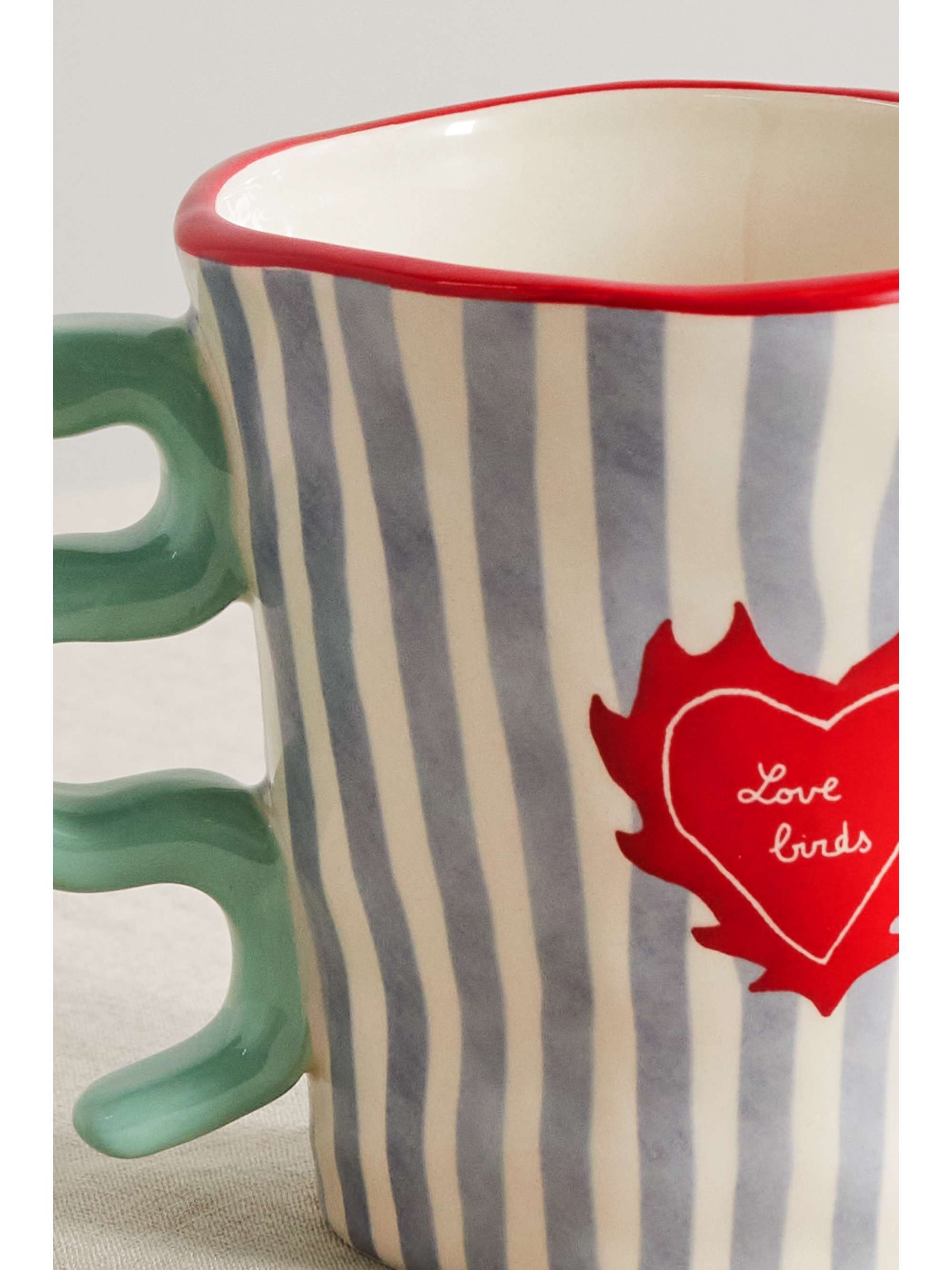 LAETITIA ROUGET Love Birds large 15cm ceramic mug