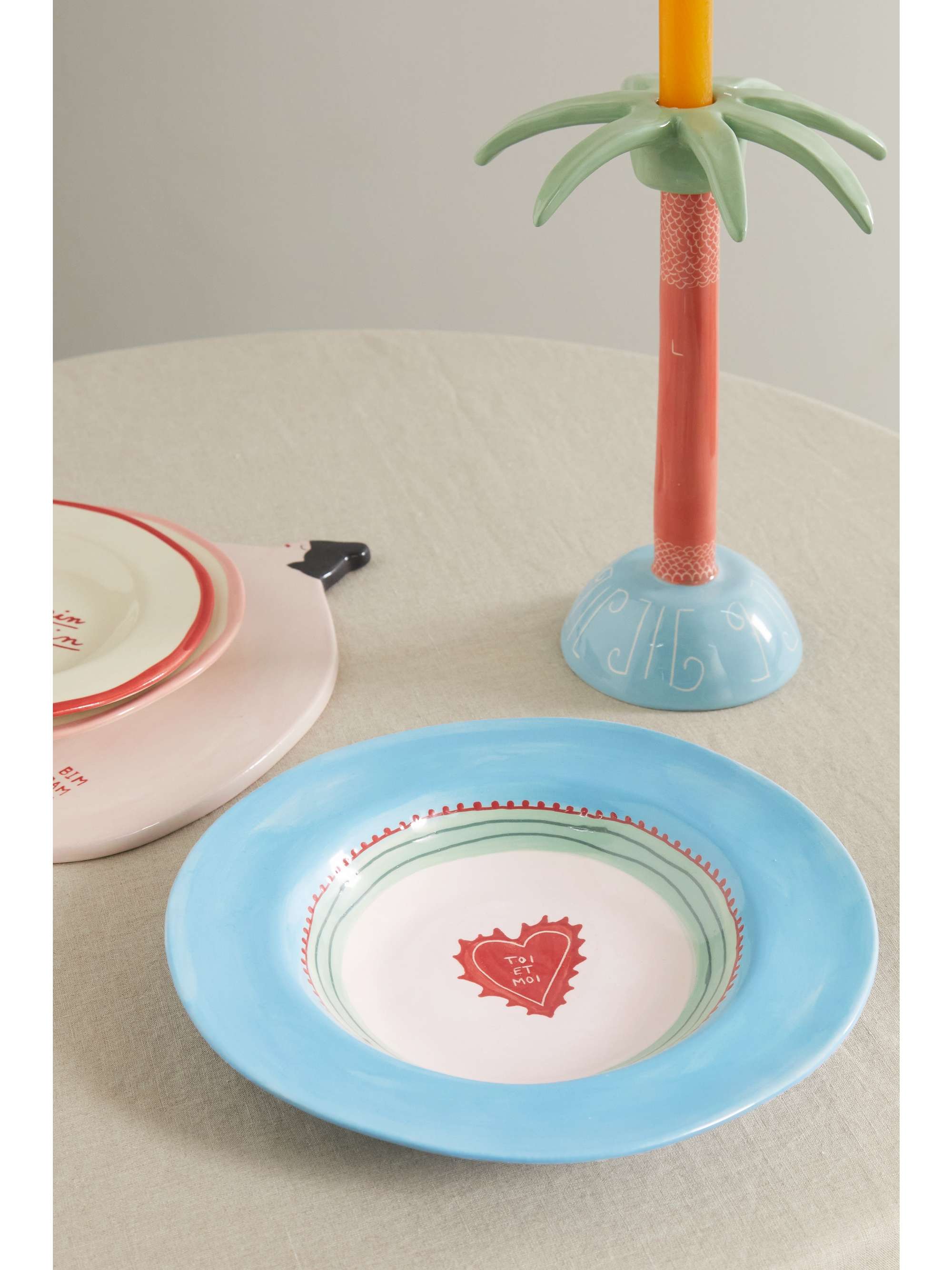 LAETITIA ROUGET La Vie en Rose 26cm ceramic dinner plate