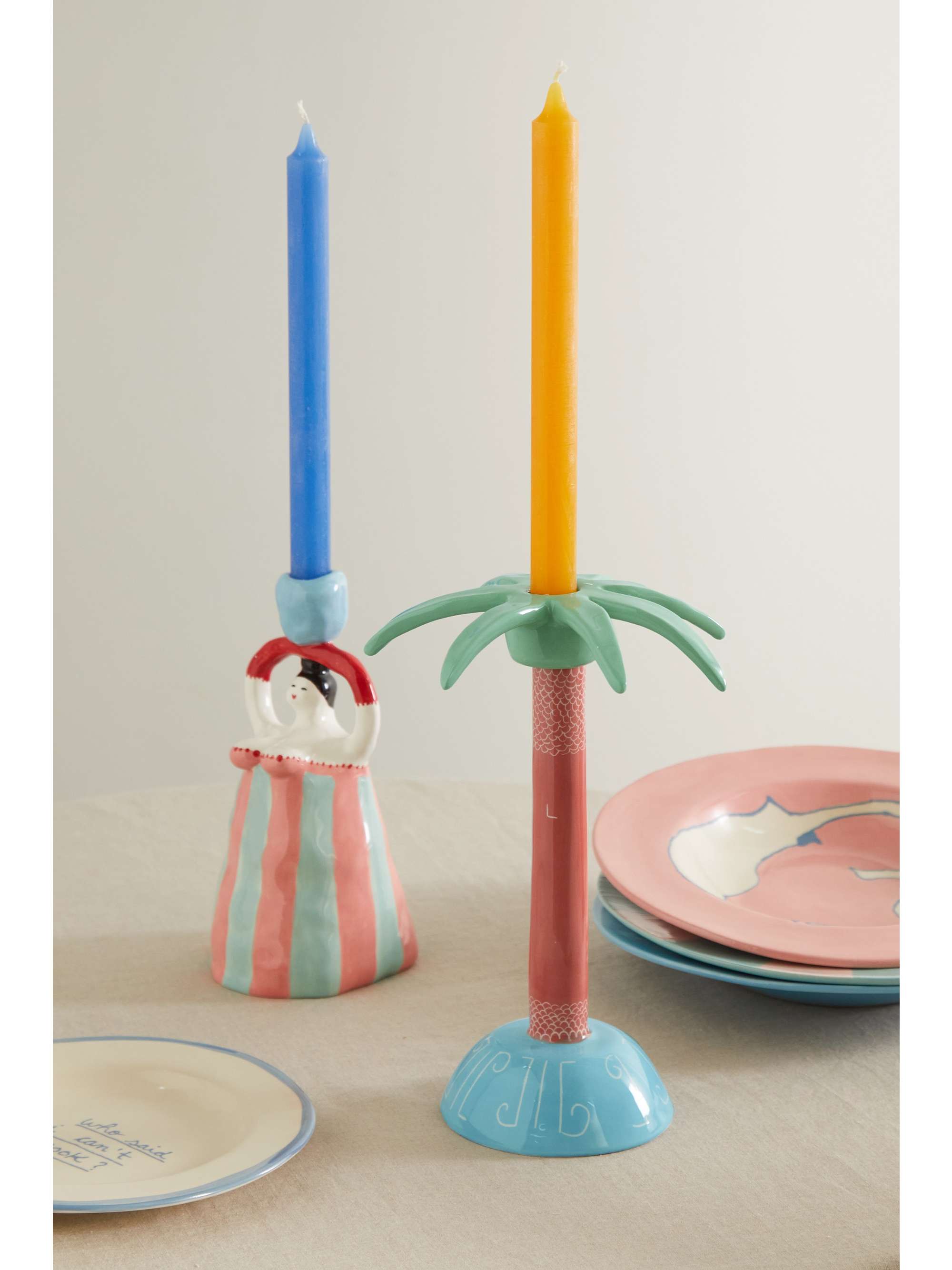 LAETITIA ROUGET Palm Tree ceramic candle holder