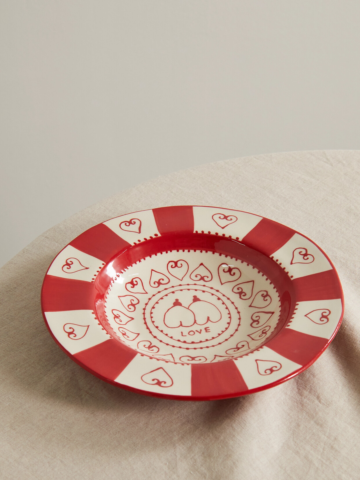 LAETITIA ROUGET AMOUR 26CM CERAMIC DINNER PLATE 