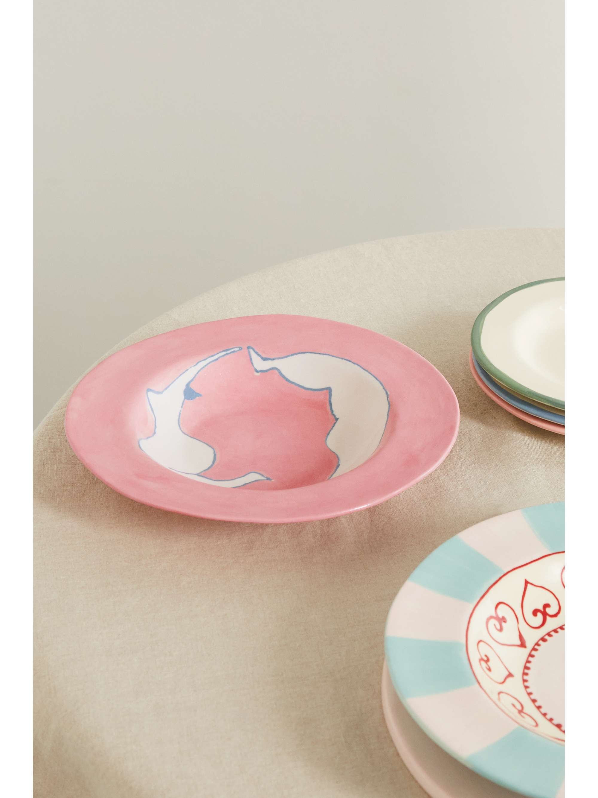 LAETITIA ROUGET La Vie en Rose 26cm ceramic dinner plate