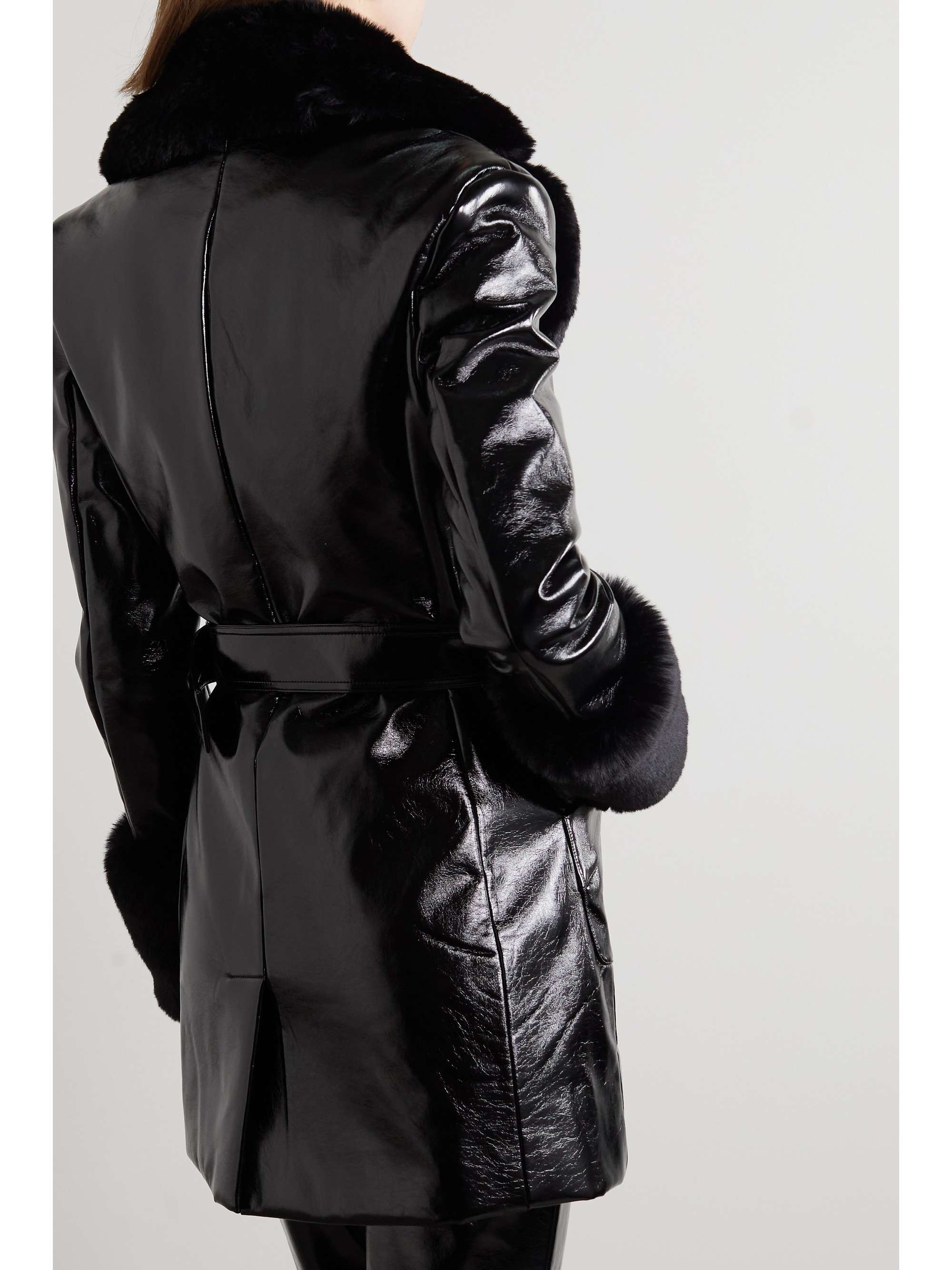 fur trim leather jacket