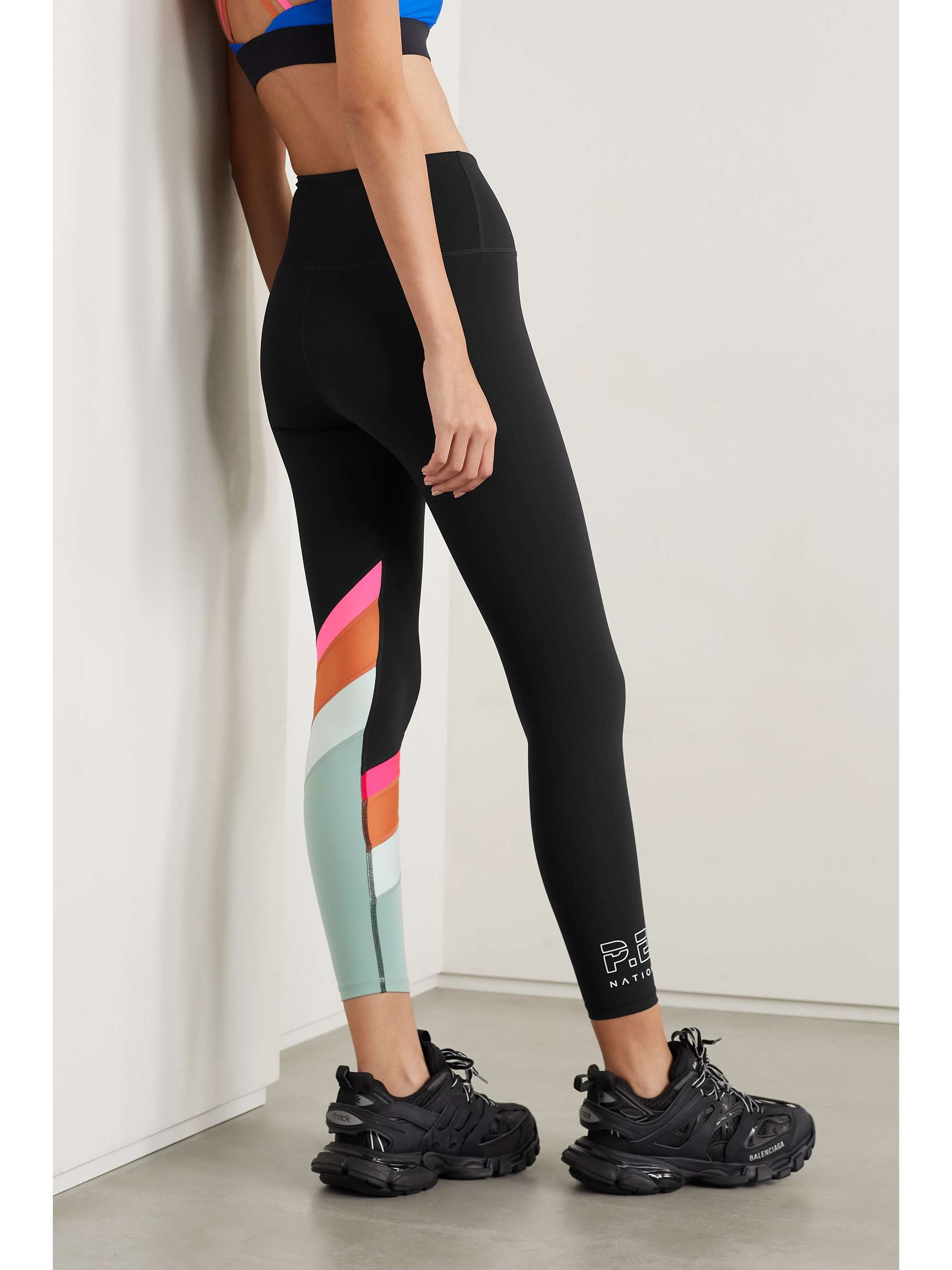 P.E Nation - Black Check Mark Leggings - XS