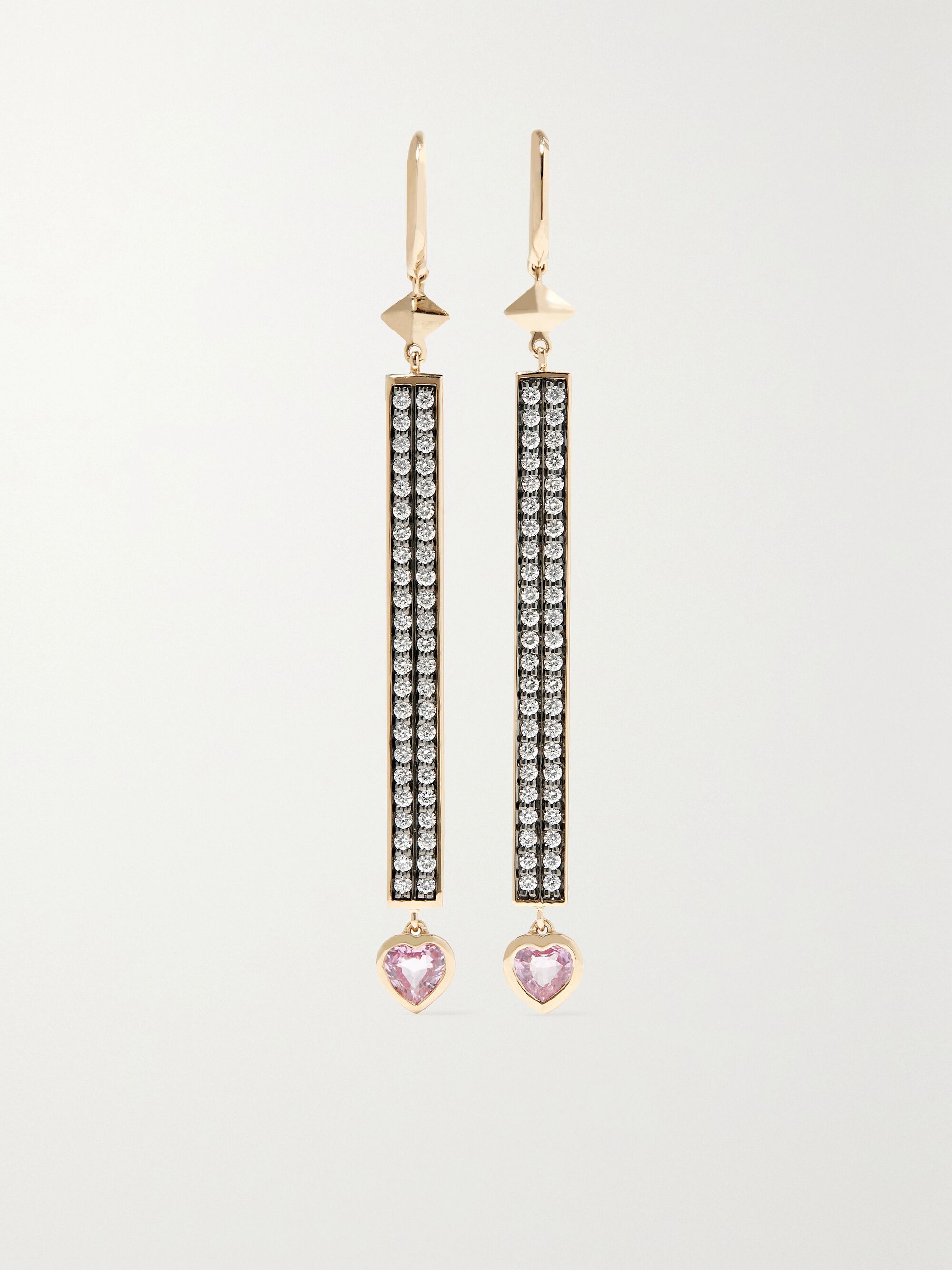 net-a-porter.com | Cupid's Stx 18-karat gold, diamond and sapphire earrings