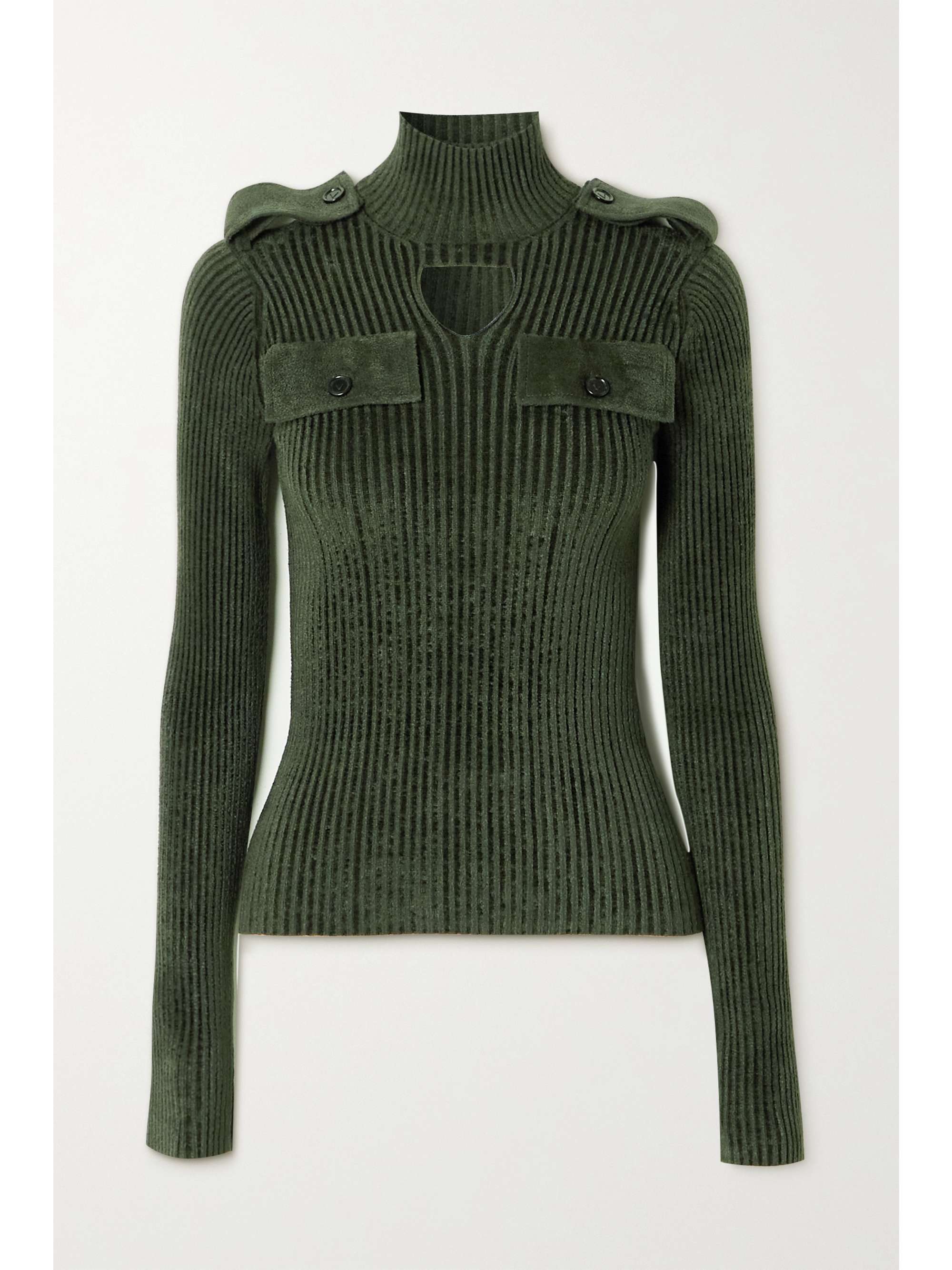 dark green turtleneck