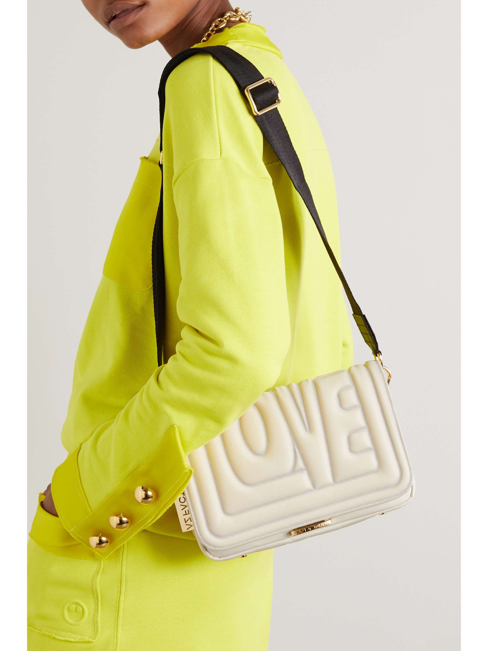 AZ FACTORY The Hugging With Love mini quilted nylon shoulder bag