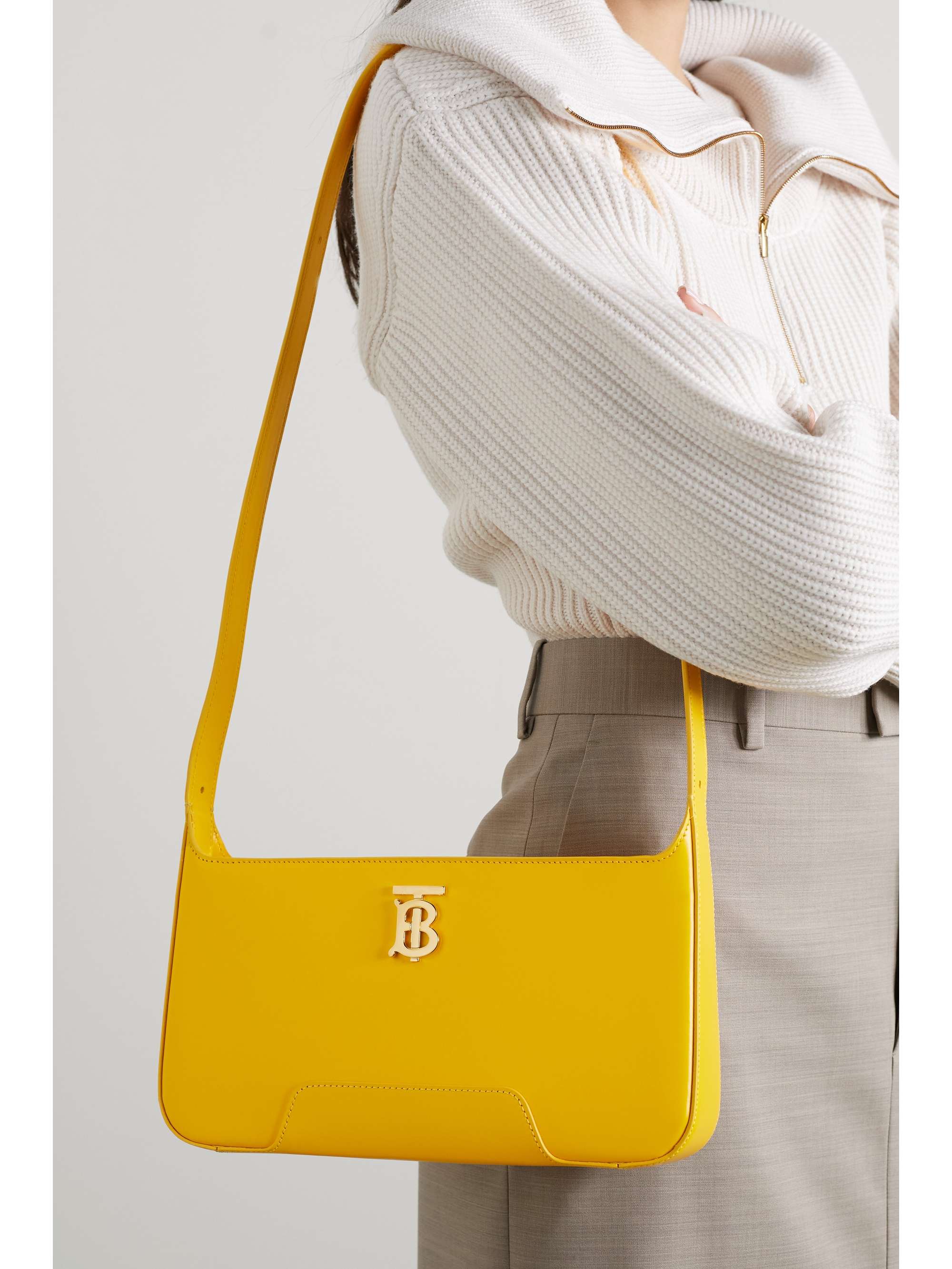 BURBERRY Medium leather shoulder bag NETAPORTER