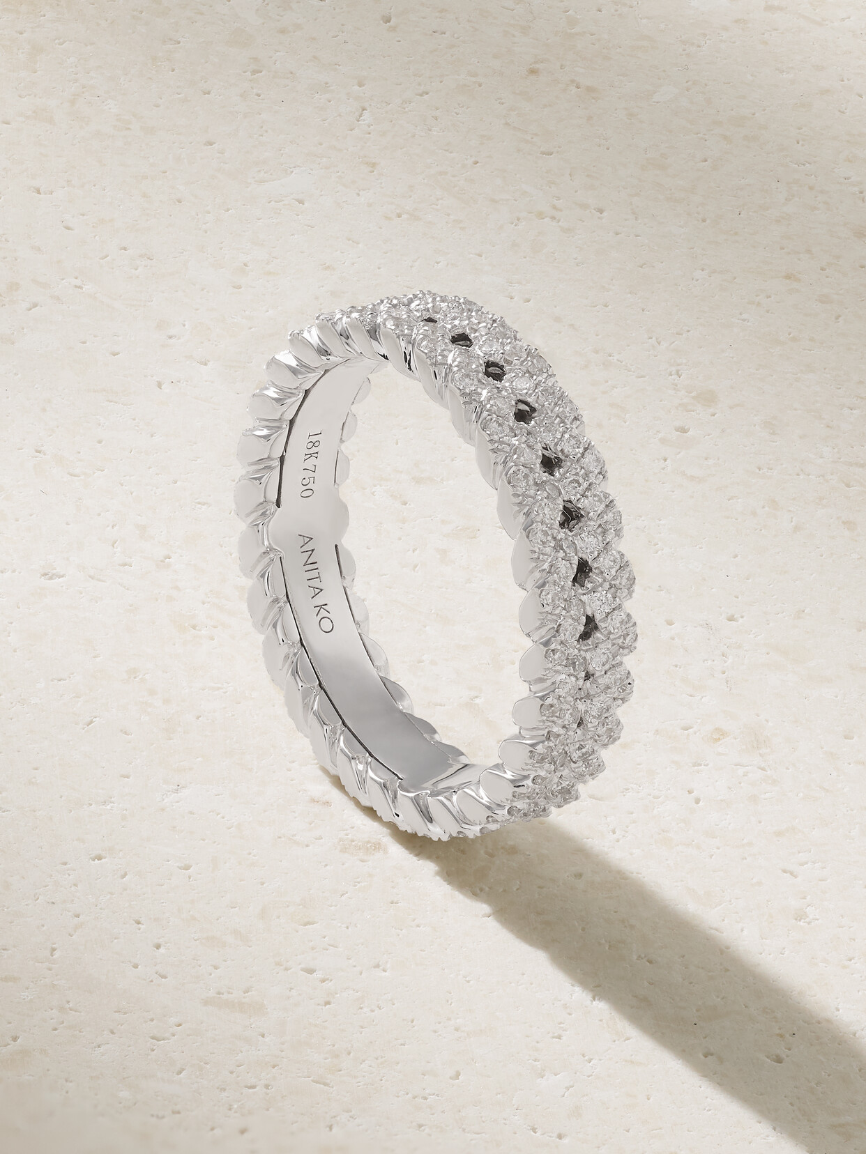Anita Ko - 18-karat White Gold Diamond Ring - Silver