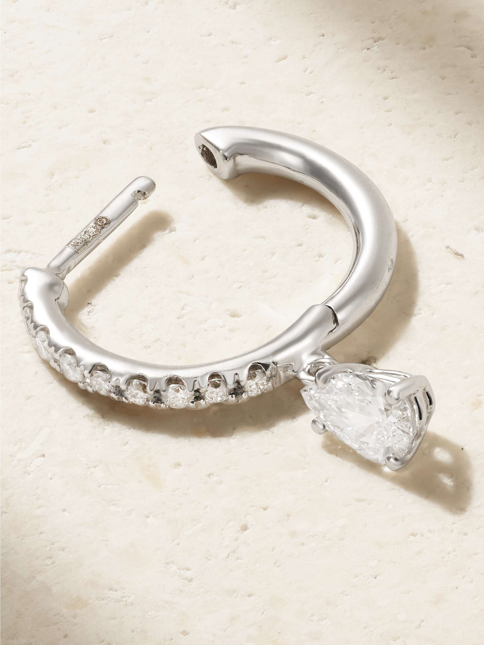 ANITA KO Huggies 18-karat white gold diamond single earring