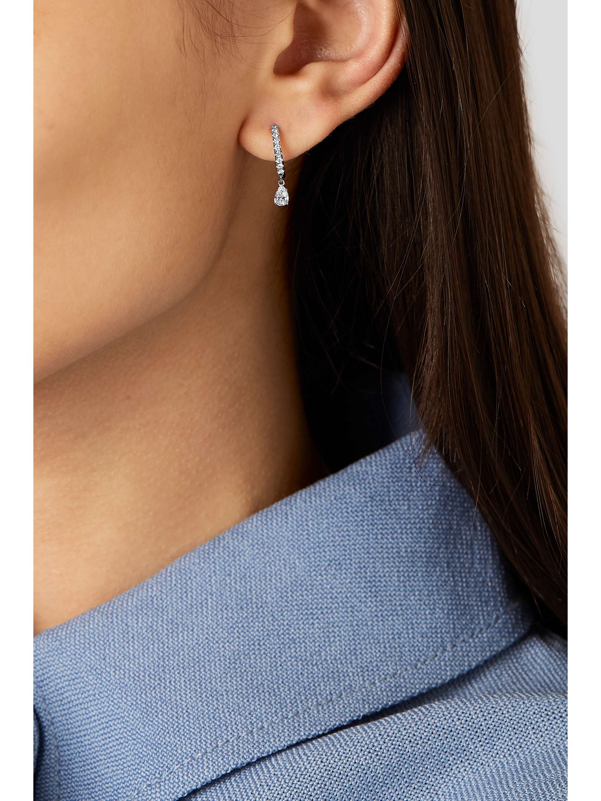 ANITA KO Huggies 18-karat white gold diamond single earring