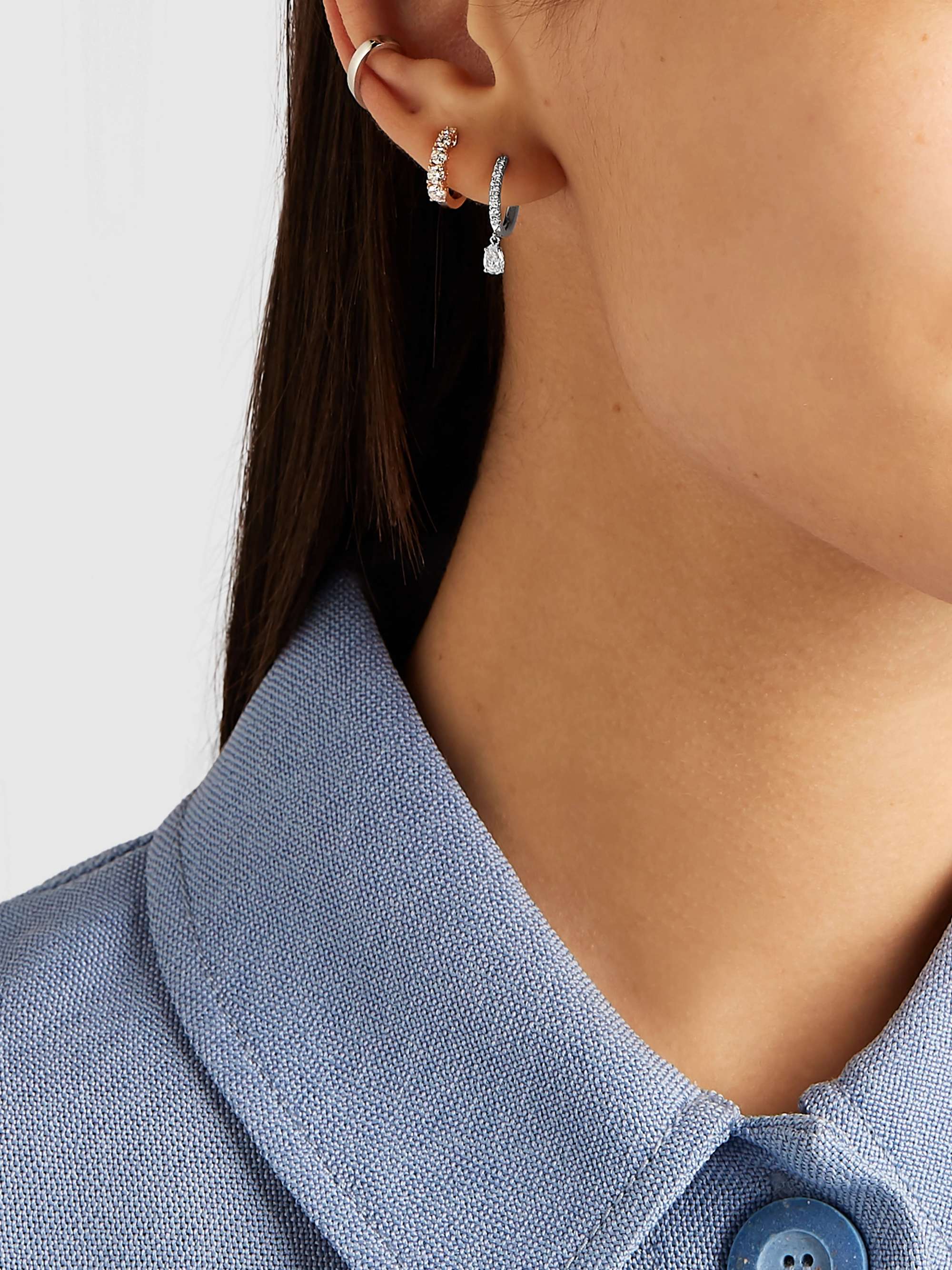 cartier love single earring white gold