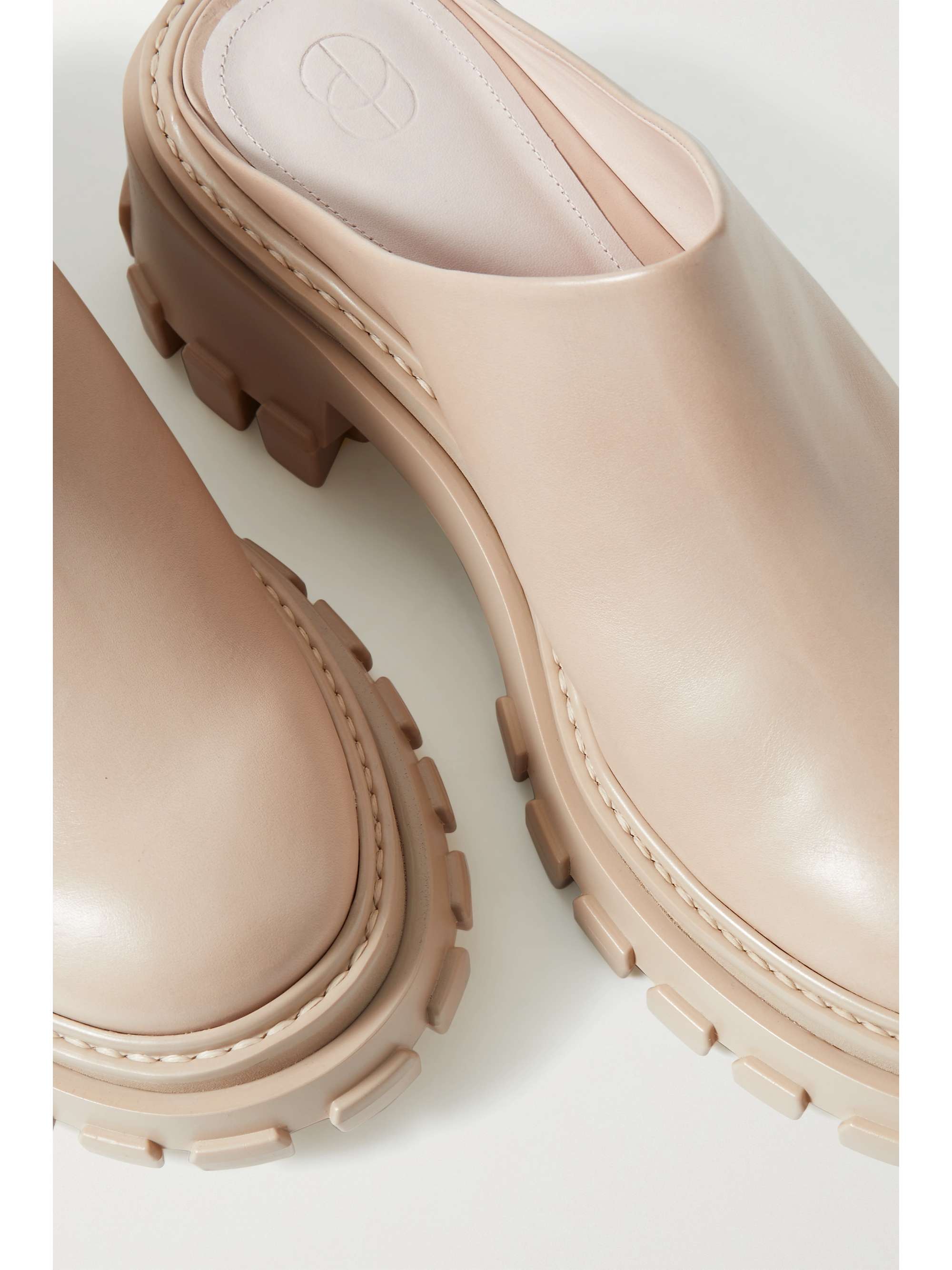 PORTE u0026 PAIRE + NET SUSTAIN leather slippers | NET-A-PORTER