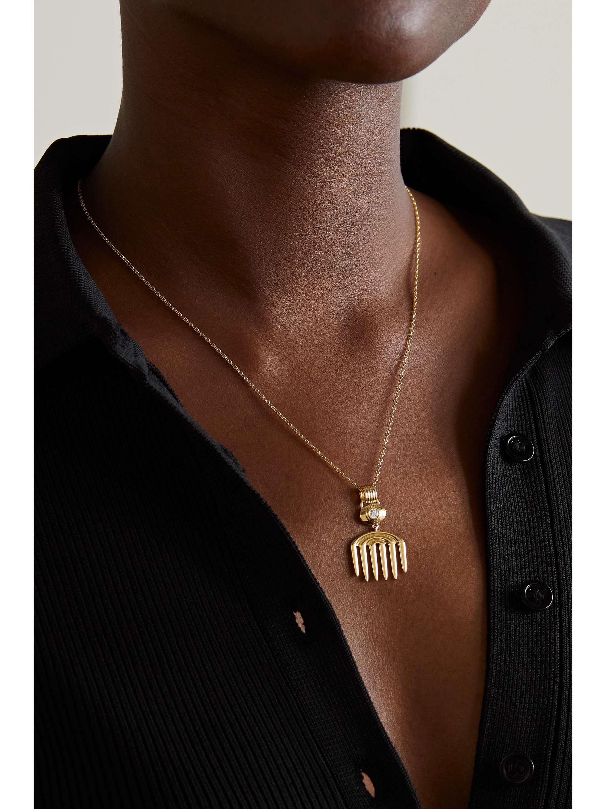 ALMASIKA Vici Kette aus 18 Karat Gold mit Diamant