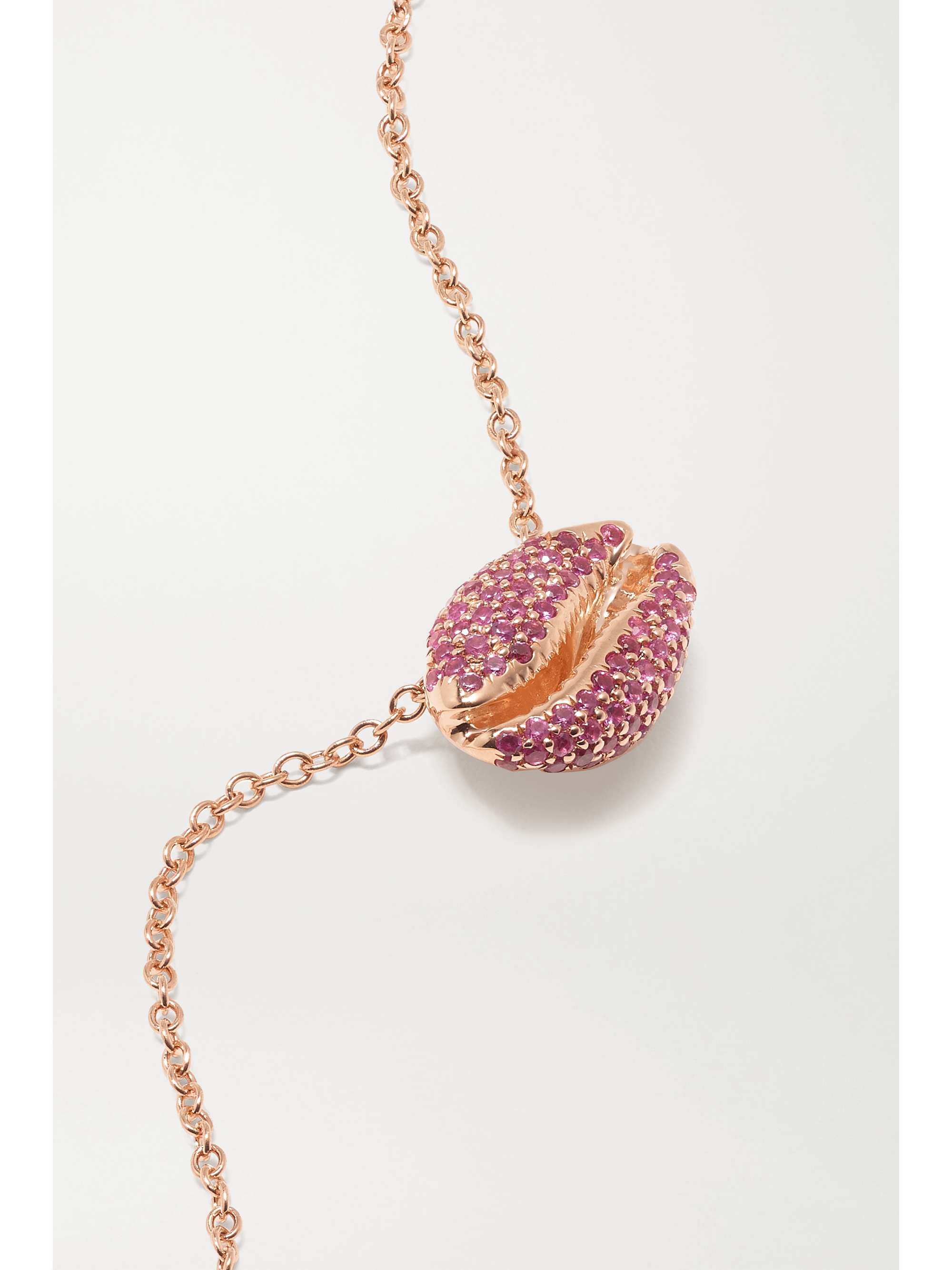ALMASIKA Cauri Arc en Ciel Kette aus 18 Karat Roségold mit Saphiren