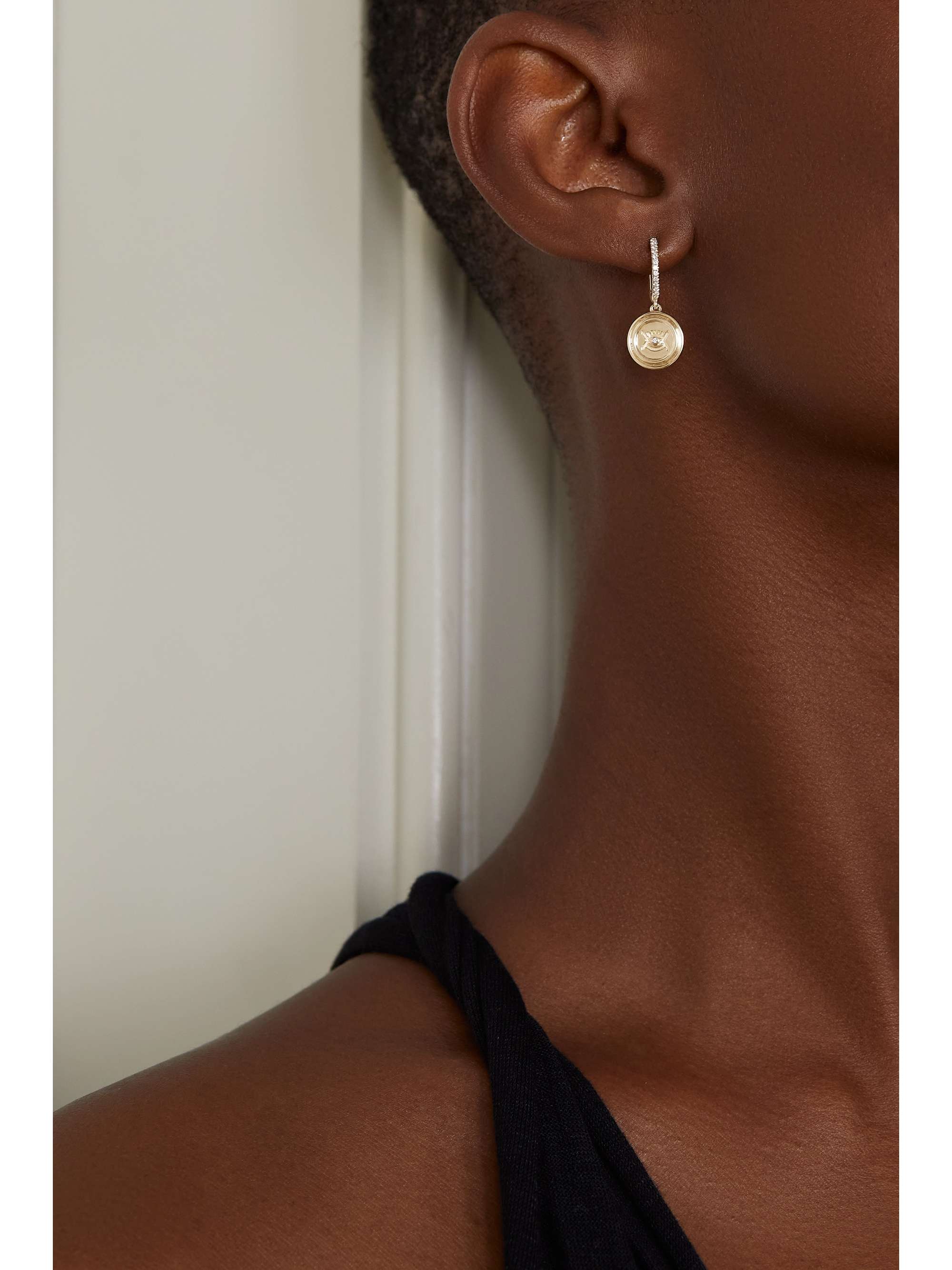 ALMASIKA Vidi 18-karat gold diamond earrings