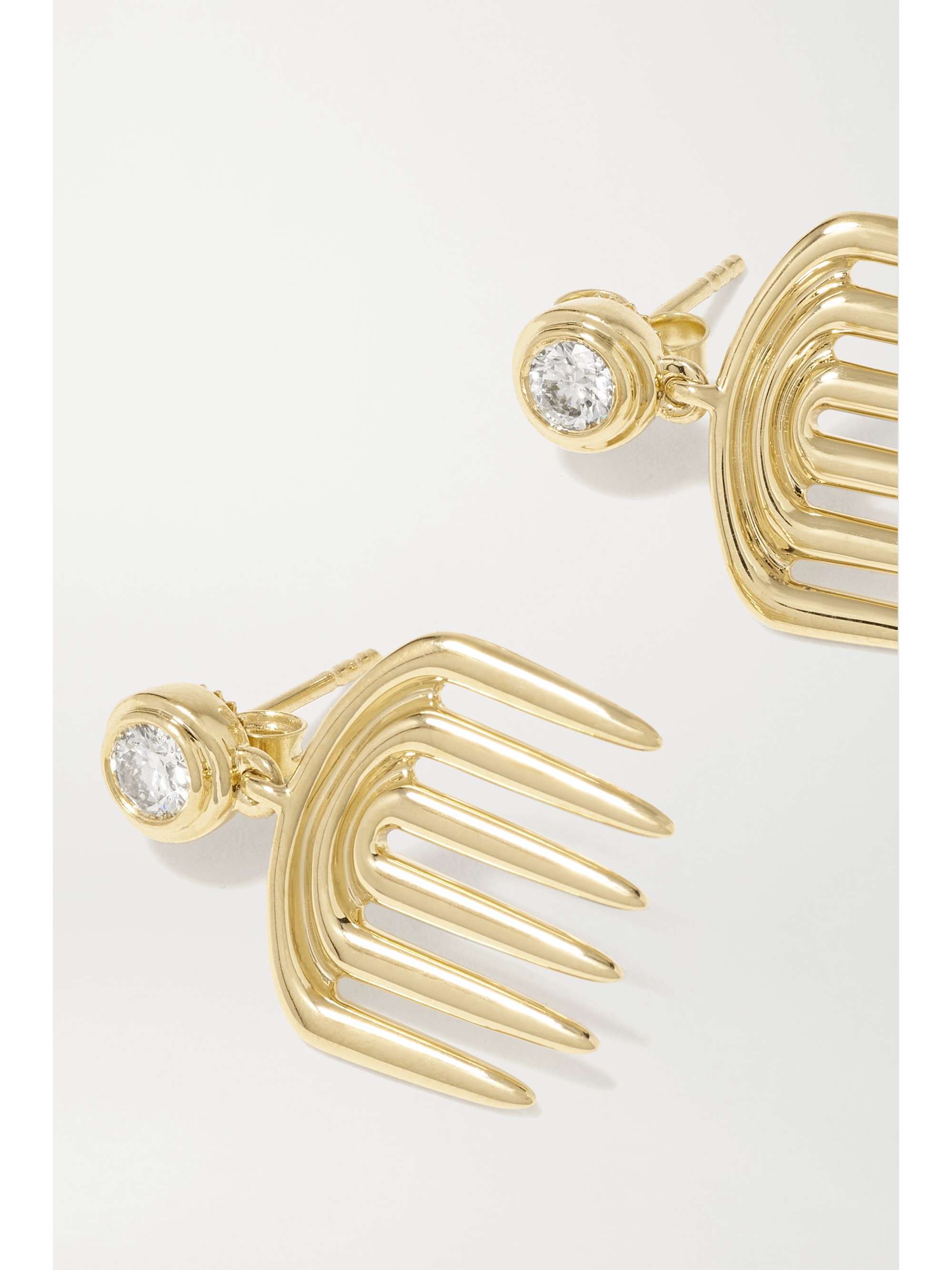 ALMASIKA Vici Comb Ohrringe aus 18 Karat Gold mit Diamanten