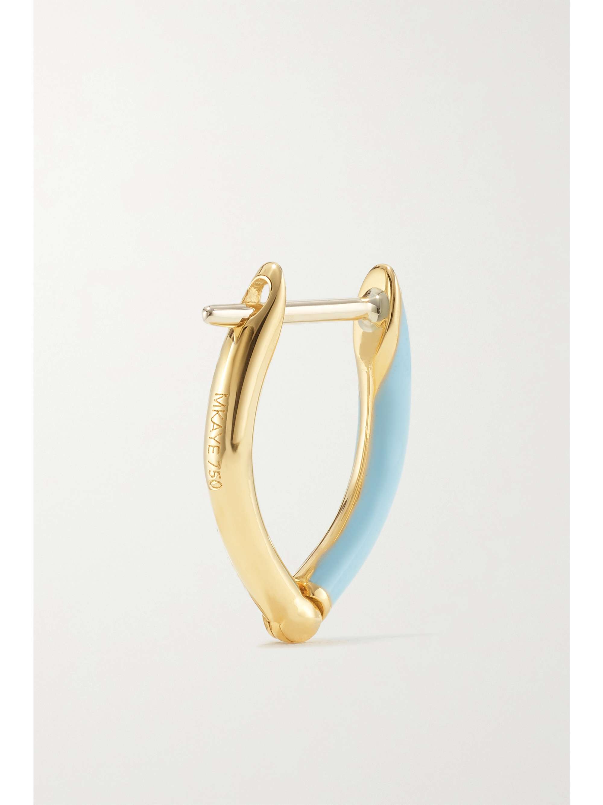 MELISSA KAYE Cristina small 18-karat gold and enamel earrings