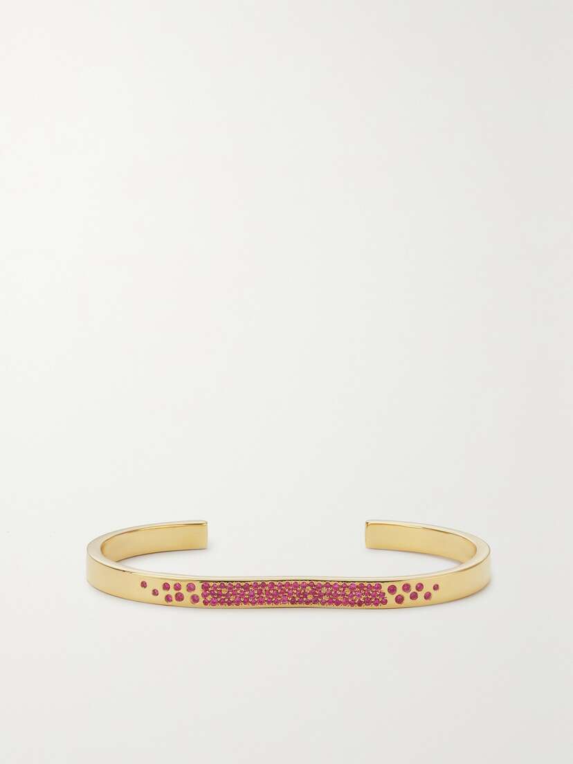 Almasika Berceau 18-karat Gold Sapphire Cuff