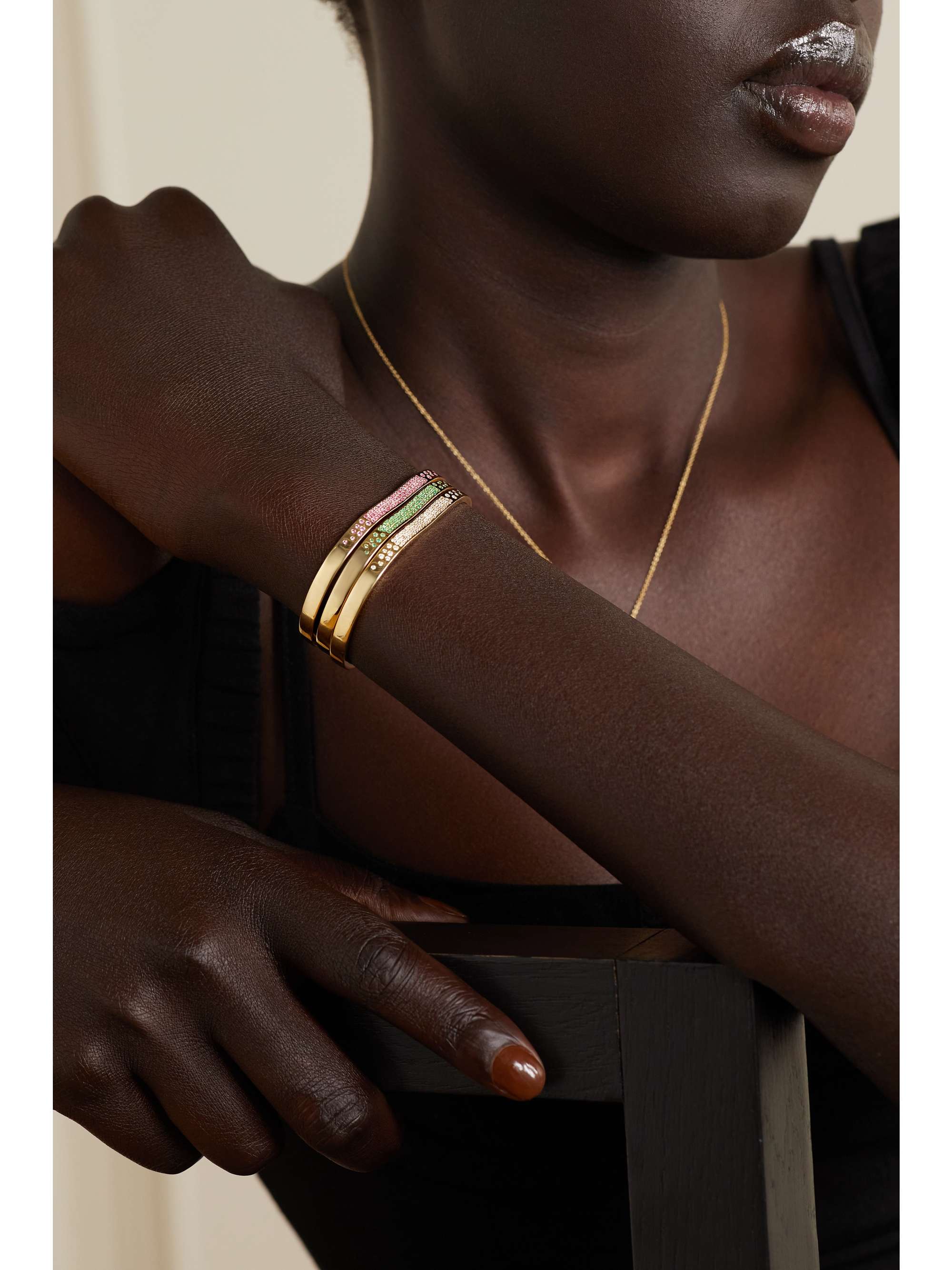 ALMASIKA Berceau 18-karat gold diamond cuff