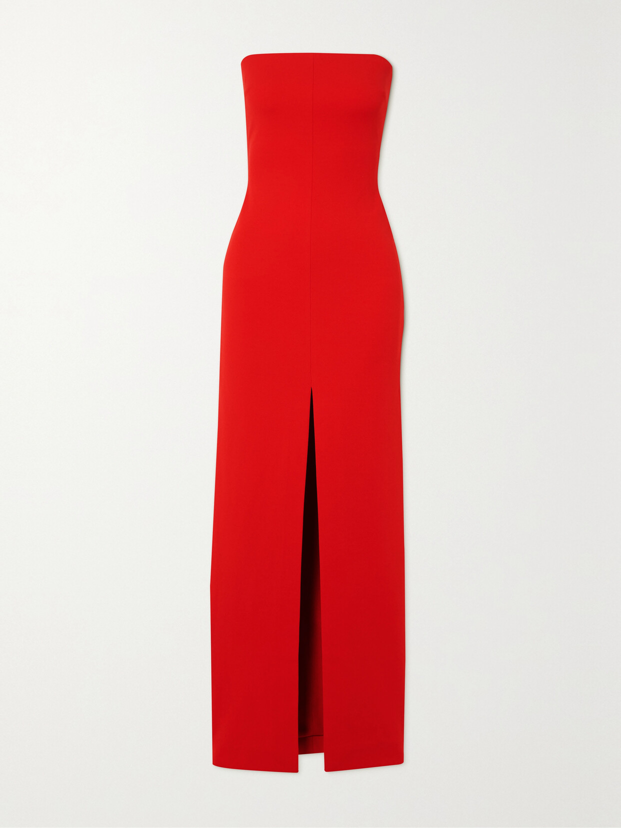 Solace London Bysha Strapless Stretch-crepe Maxi Dress In Red