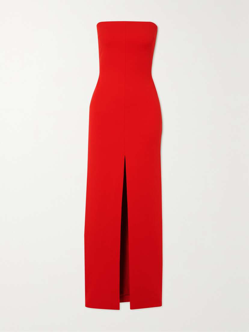 Solace London Bysha Strapless Stretch-crepe Maxi Dress