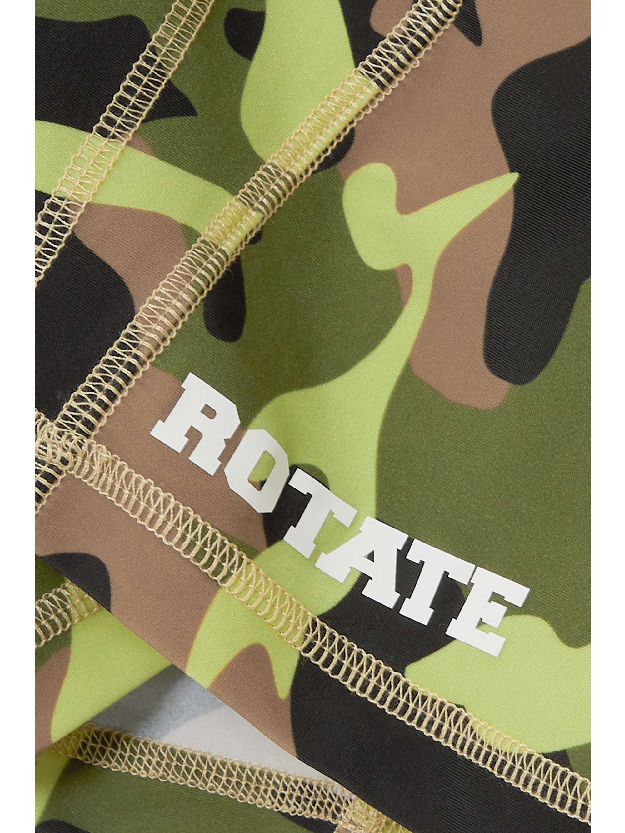 ROTATE BIRGER CHRISTENSEN Haut raccourci en jersey recyclé stretch à imprimé camouflage Tamisha