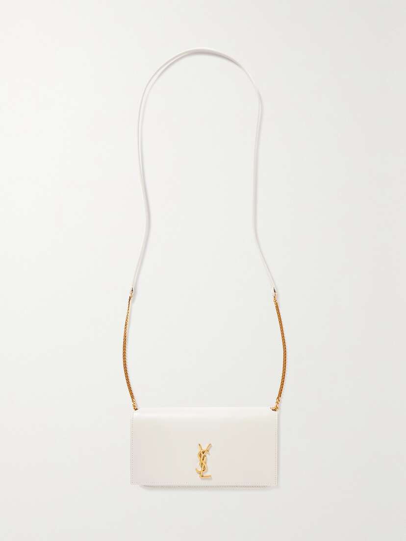 Saint Laurent Cassandre Strap Leather Phone Case