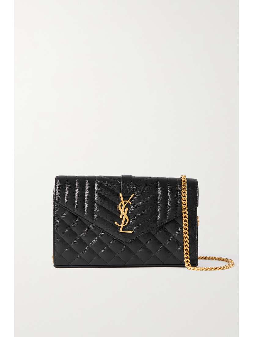 Saint Laurent Monogramme Quilted Textured-leather Shoulder Bag