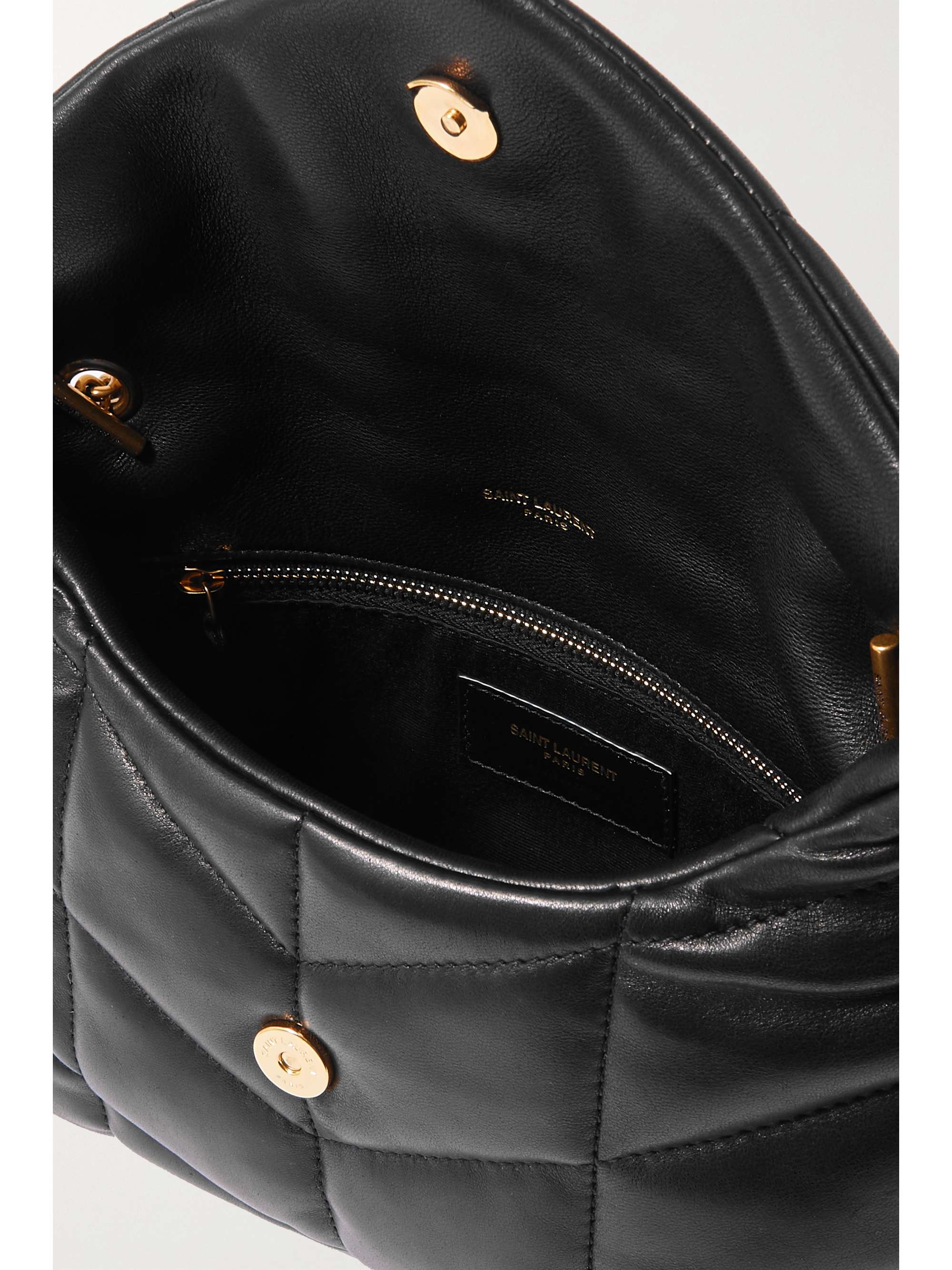 Black Loulou Puffer Toy quilted leather shoulder bag SAINT LAURENT