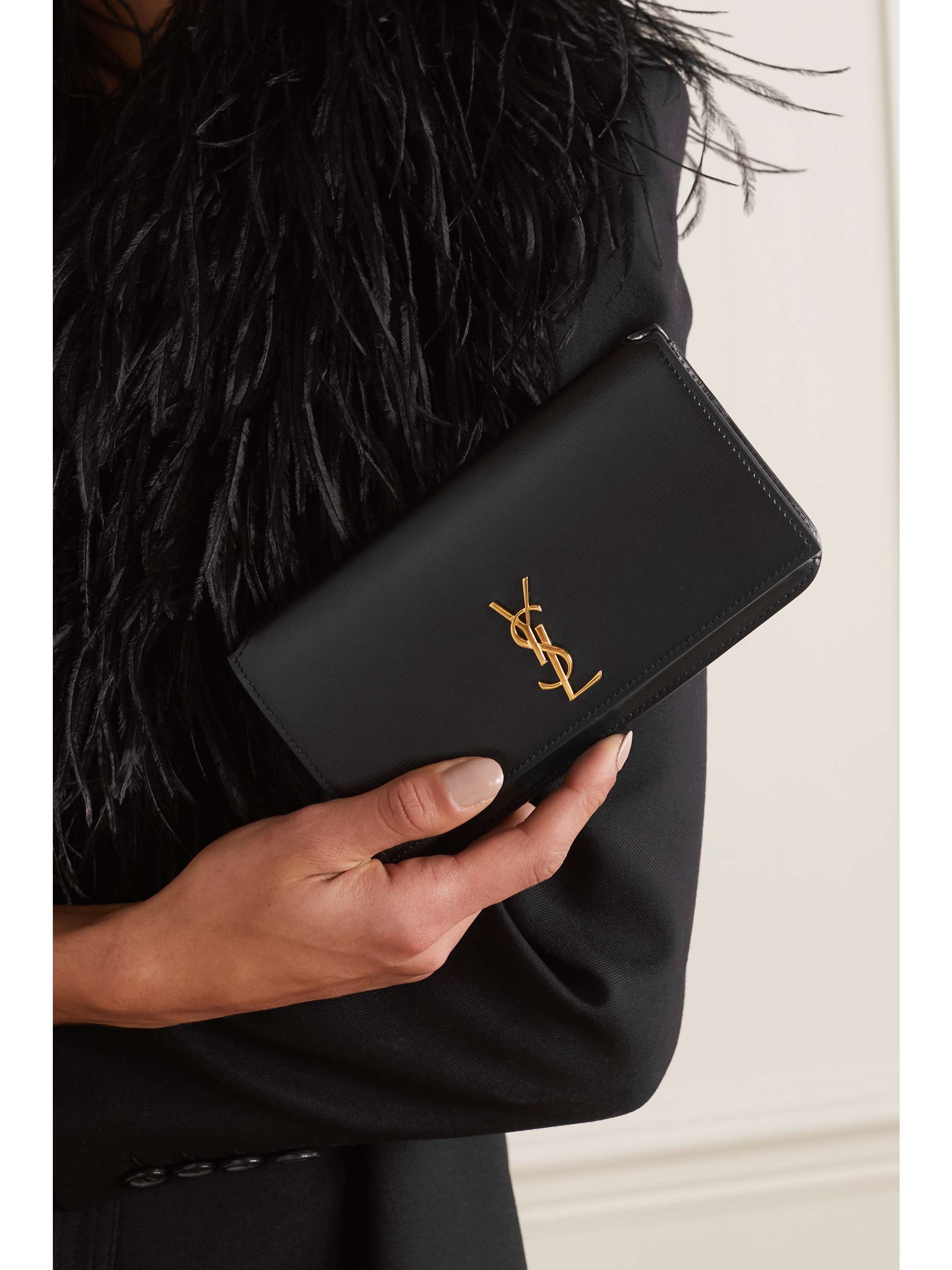 SAINT LAURENT Monogramme leather pouch