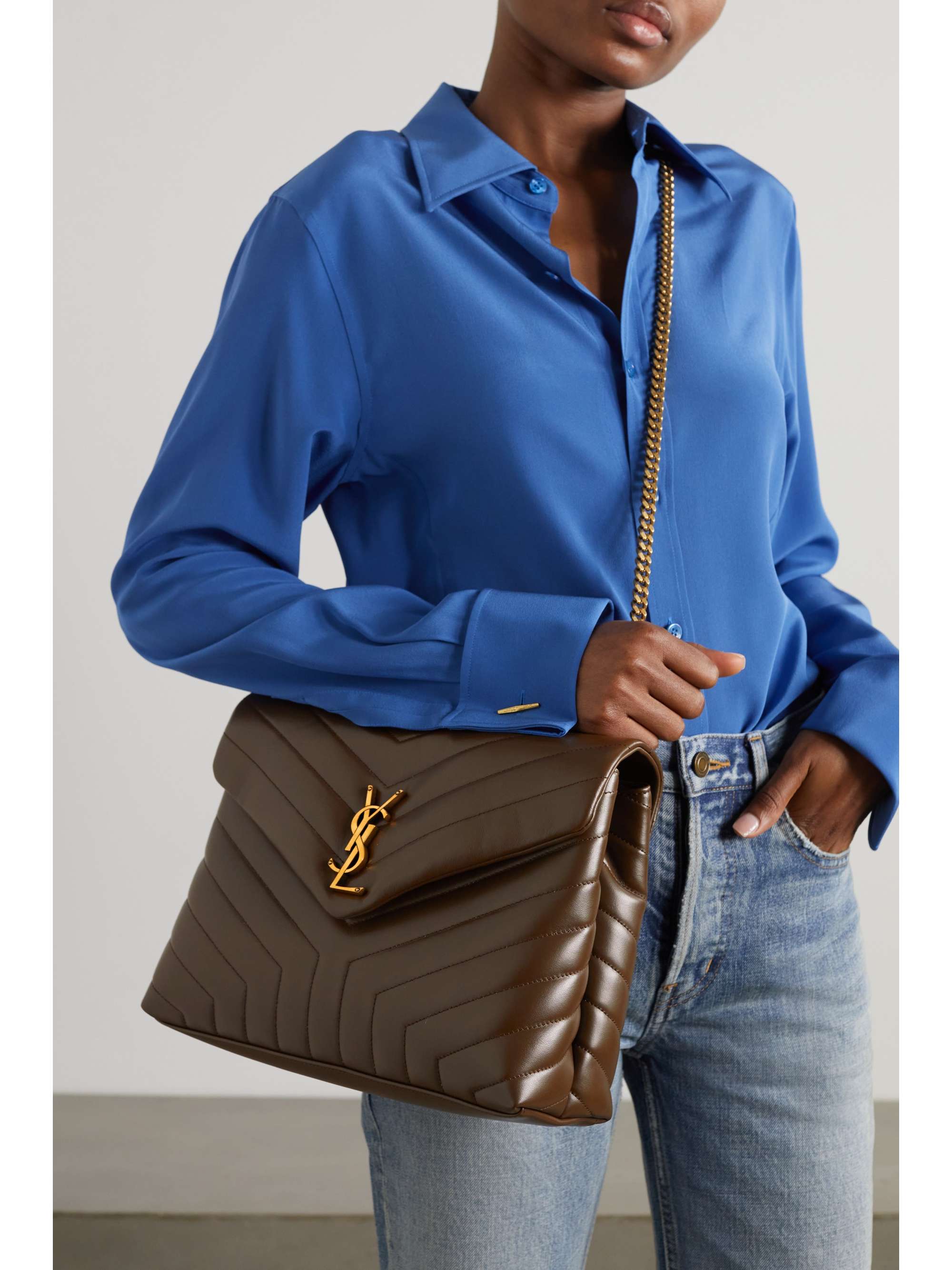 SAINT LAURENT Loulou medium quilted leather shoulder bag NETAPORTER