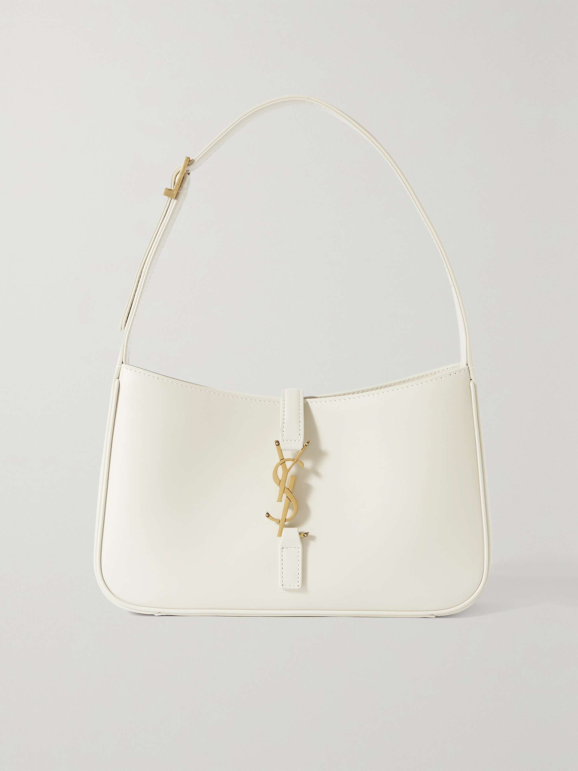 Cream Le 5 à 7 leather shoulder bag | SAINT LAURENT | NET-A-PORTER