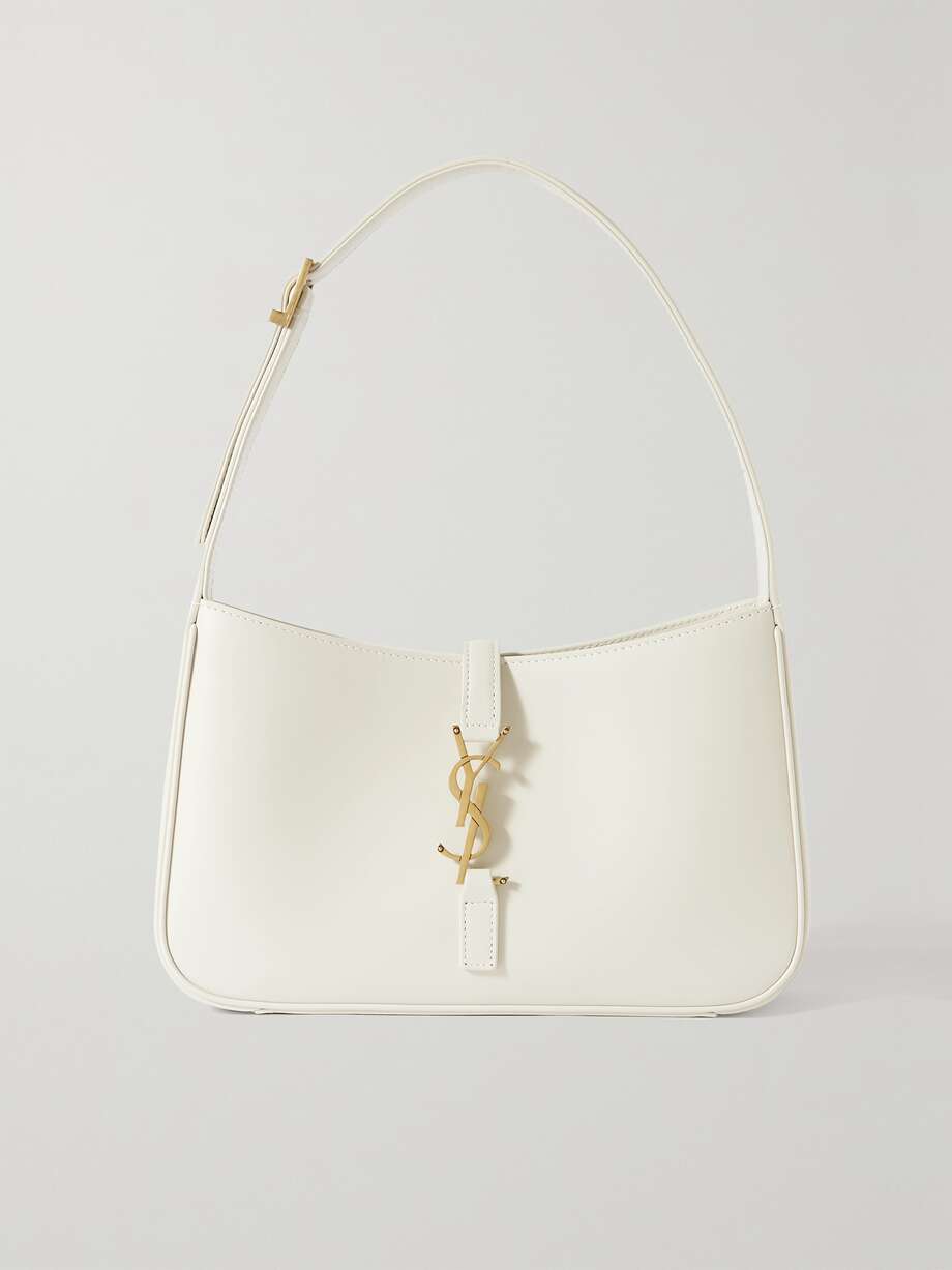Leather shoulder bag by Saint Laurent, available on net-a-porter.com for $2400 Hailey Baldwin Bags Exact Product 
