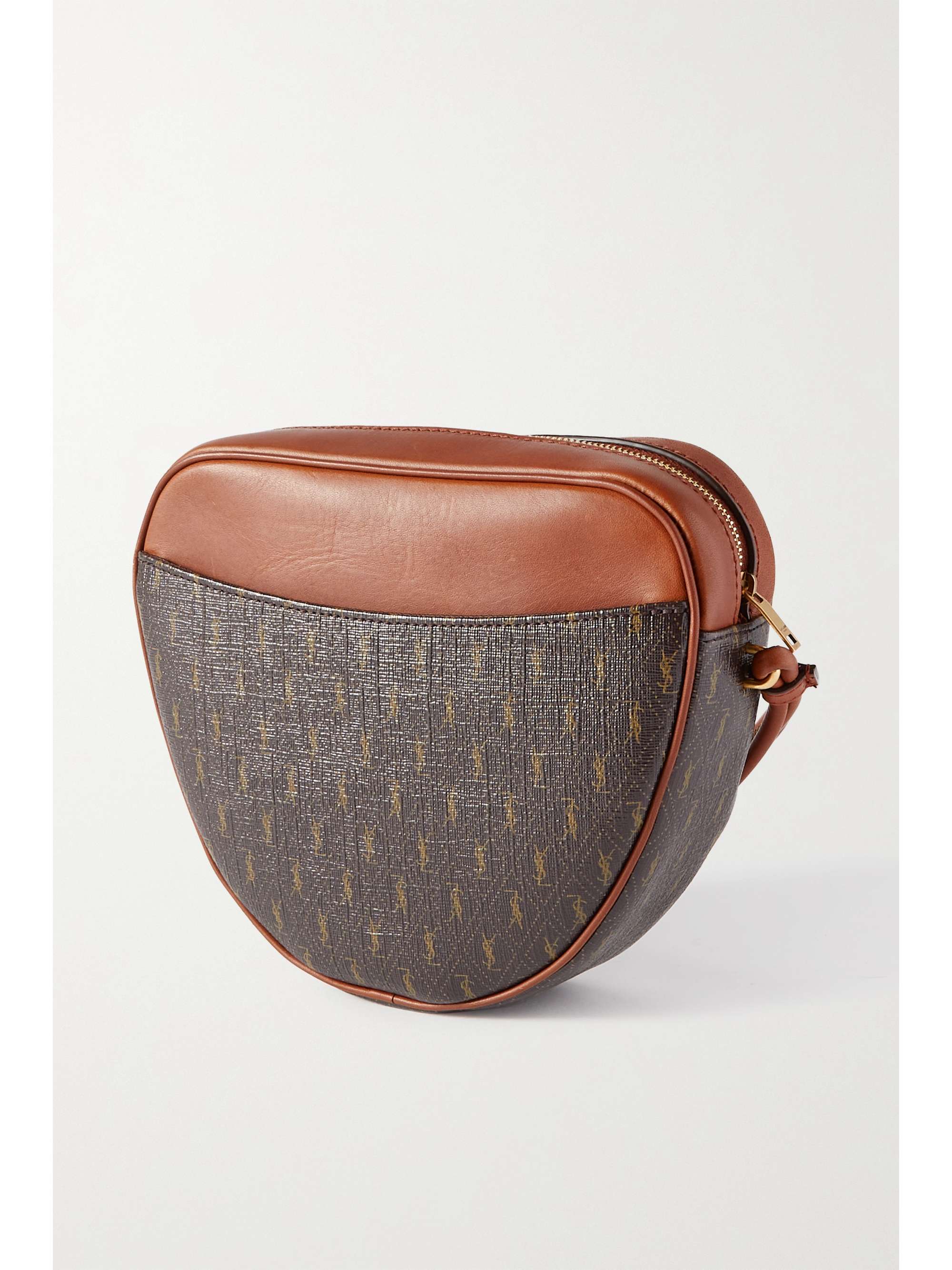 Monogramme leather-trimmed printed canvas shoulder bag