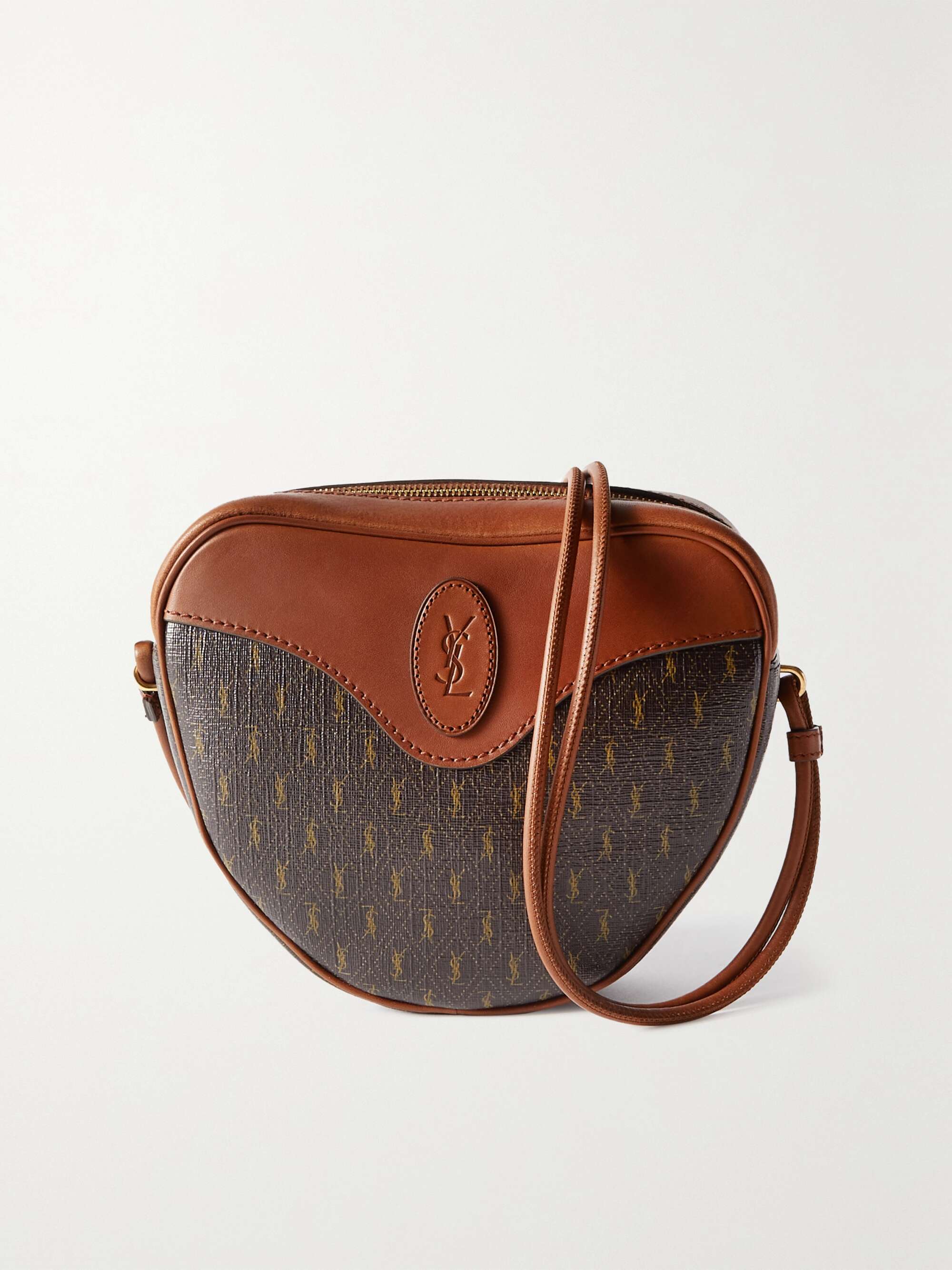 Saint Laurent正規品/送料関税込み canvas ロゴ shoulder bag SAINT LAURENT Monogramme leather-trimmed printed canvas