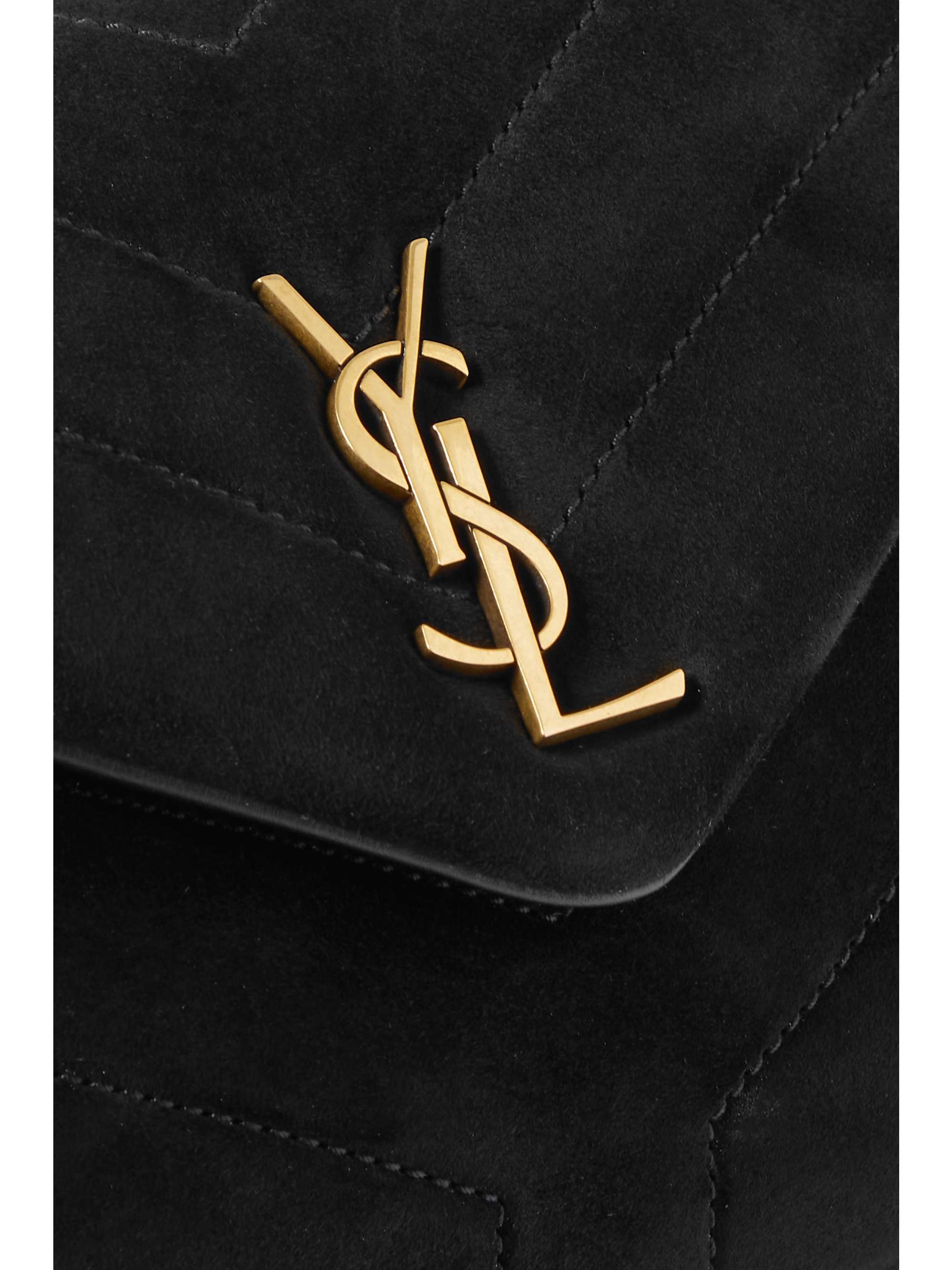 SAINT LAURENT Loulou Toy quilted suede shoulder bag NETAPORTER