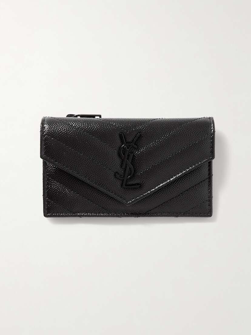 Saint Laurent Monogramme Quilted Textured-leather Wallet