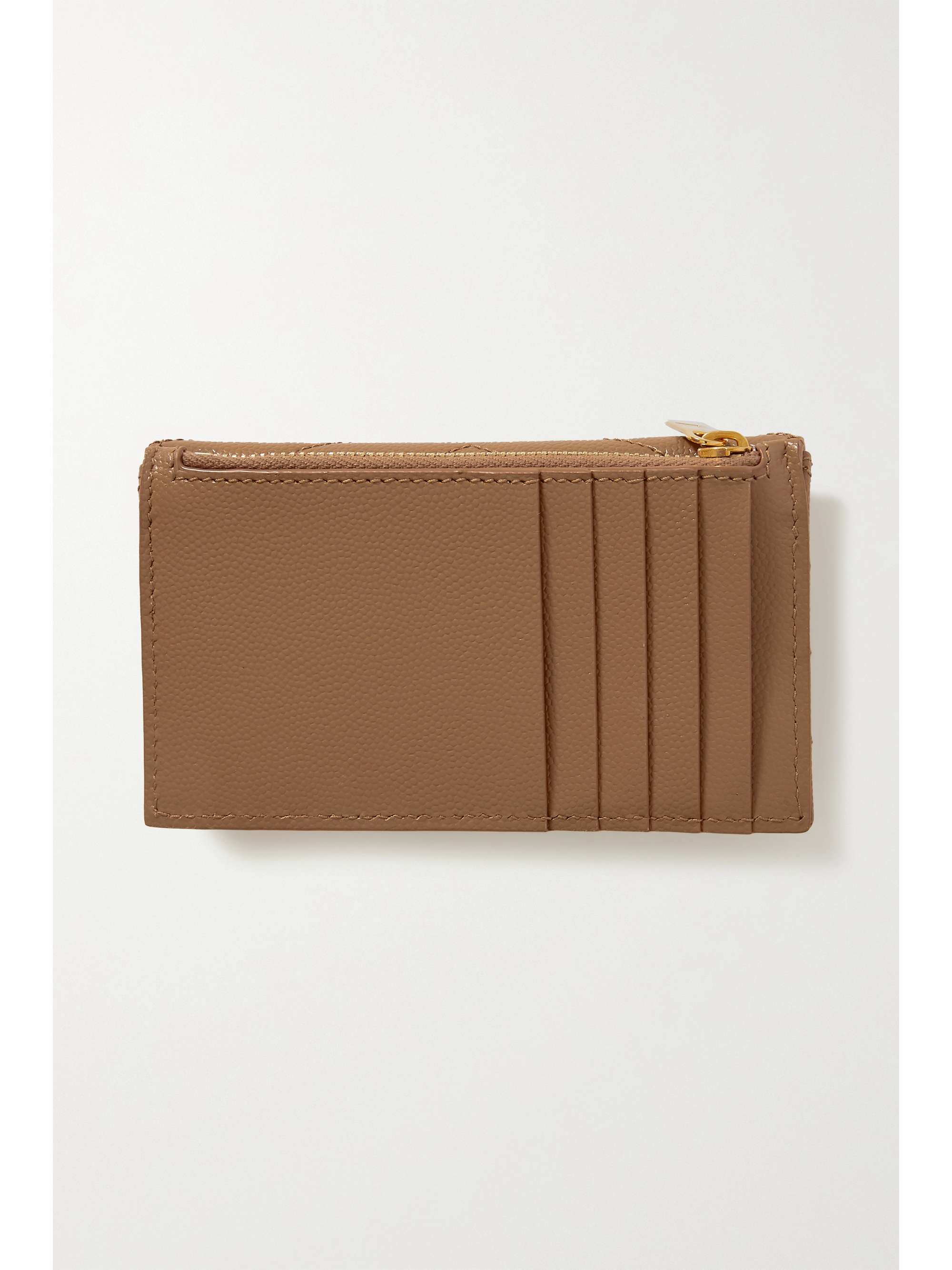 SAINT LAURENT Monogramme quilted textured-leather wallet