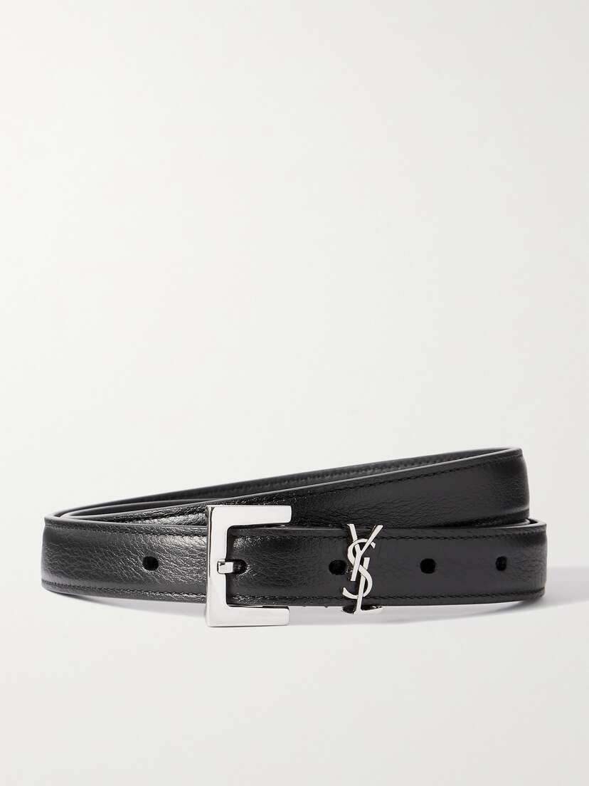 Saint Laurent Cassandre Leather Belt