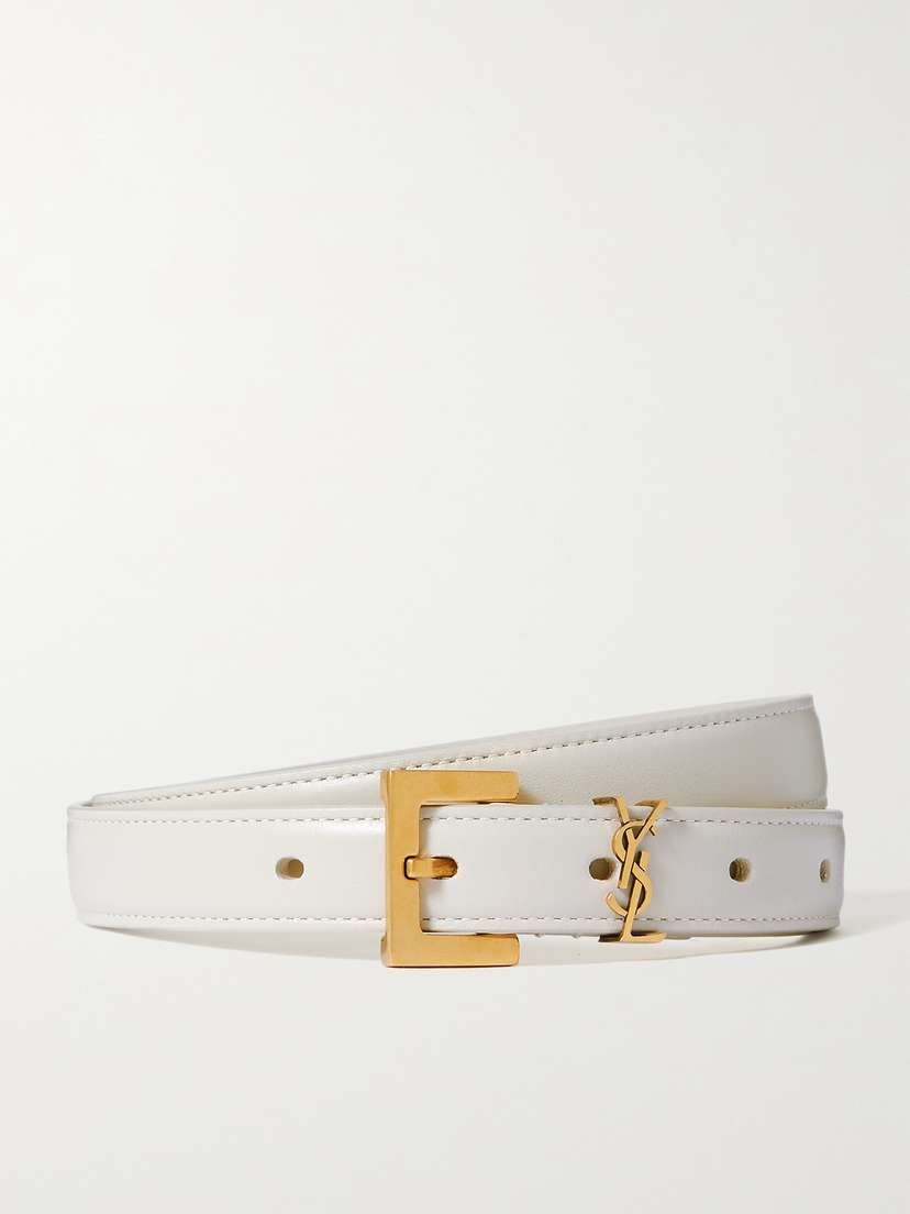 Saint Laurent Cassandre Leather Belt