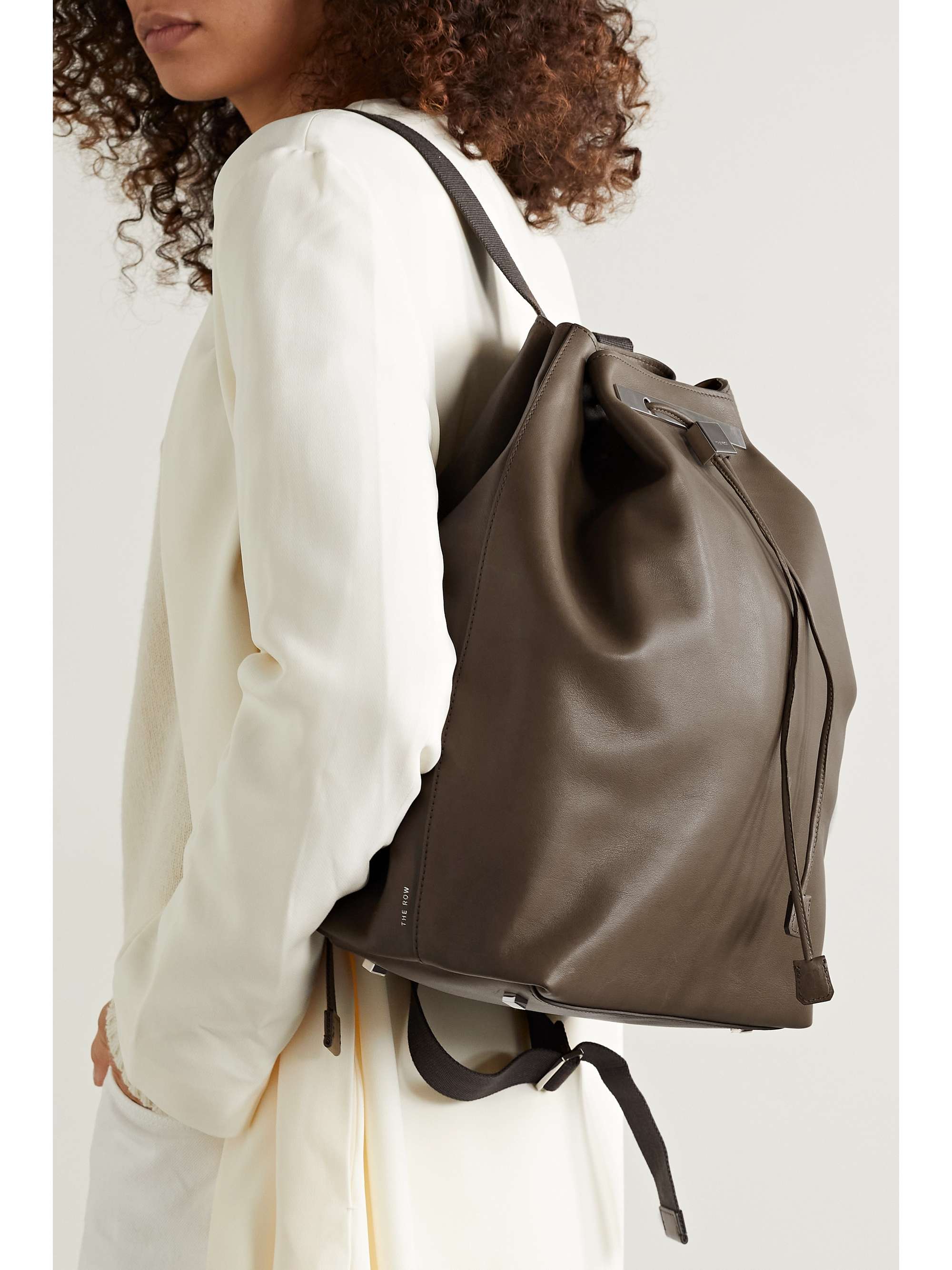 the row leather backpack