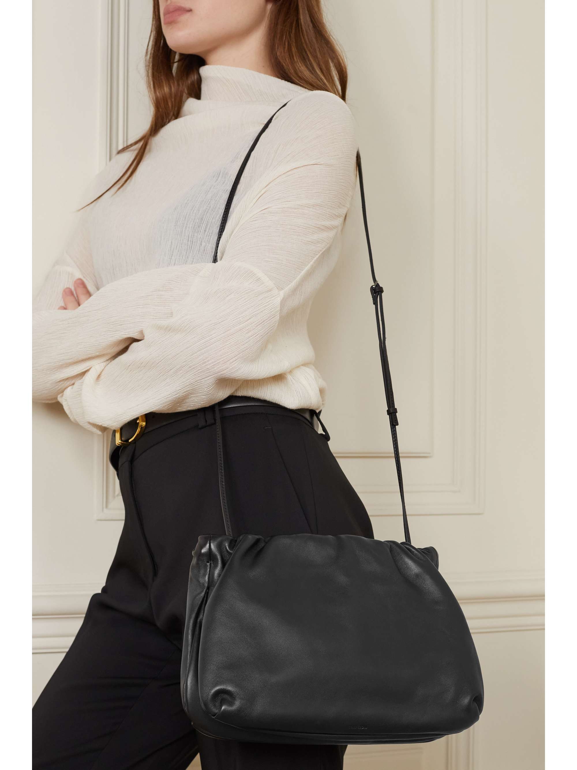 large leather clutch