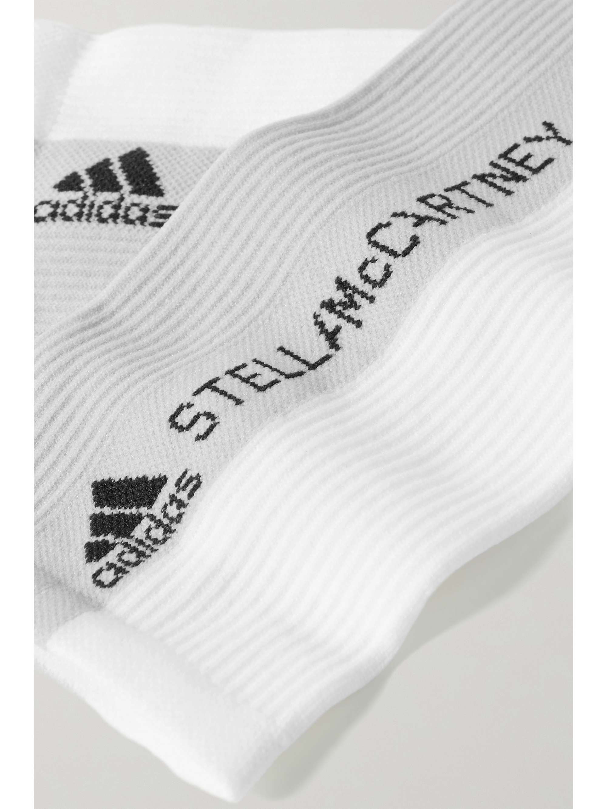 ADIDAS BY STELLA MCCARTNEY + NET SUSTAIN intarsia ribbed recycled socks
