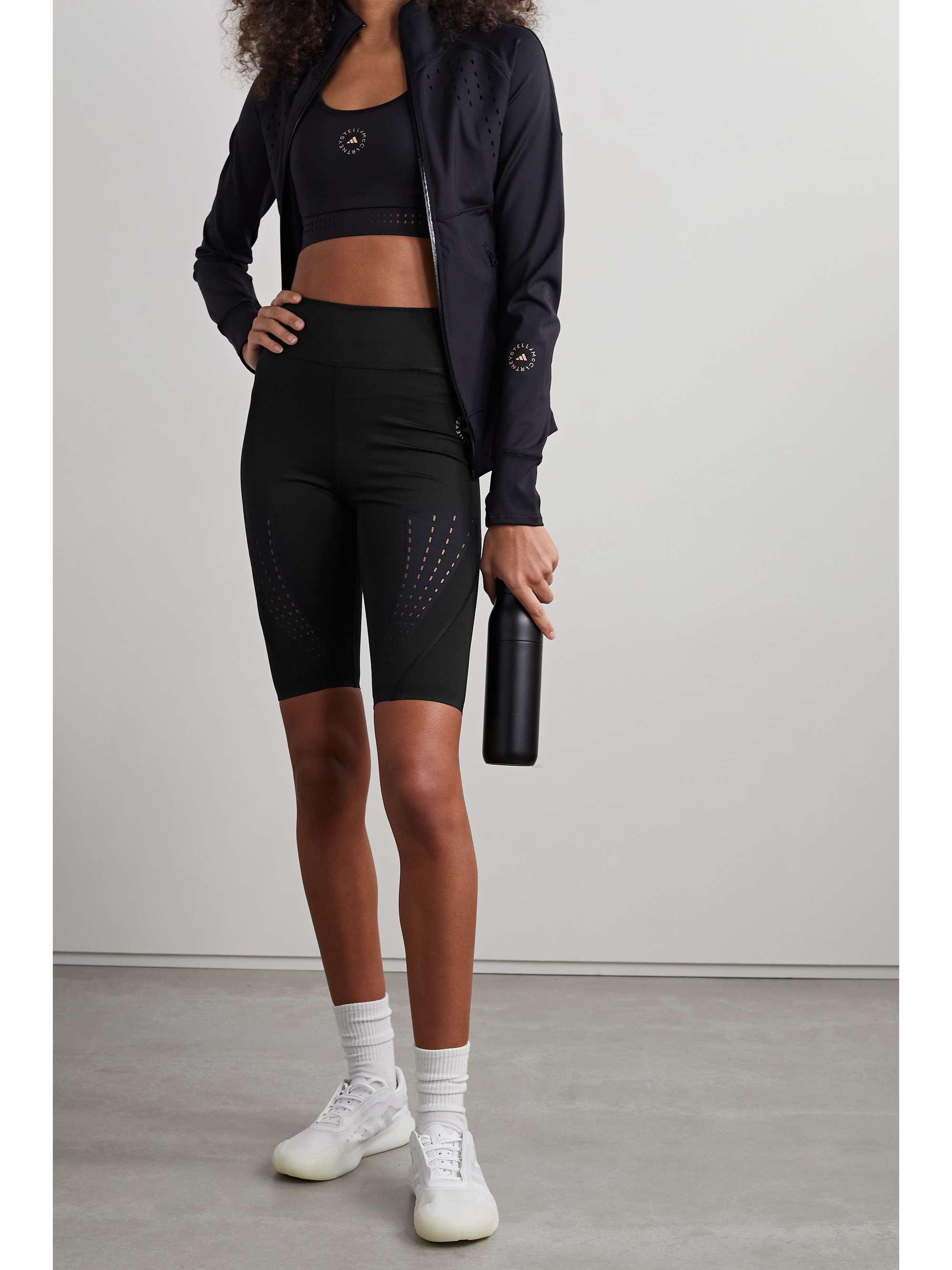 ADIDAS BY STELLA MCCARTNEY + NET SUSTAIN TruePurpose perforated recycled stretch shorts