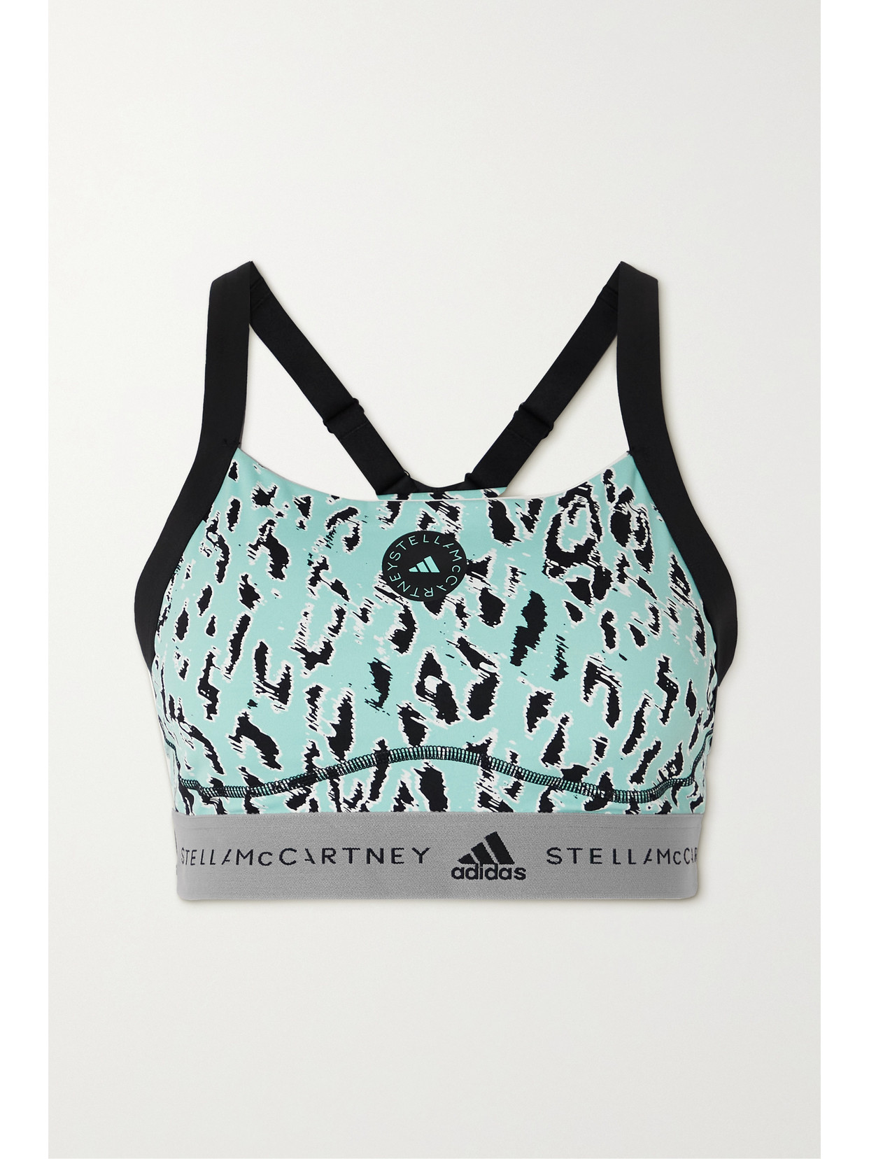 ADIDAS BY STELLA MCCARTNEY + NET SUSTAIN TRUEPURPOSE LEOPARD-PRINT RECYCLED STRETCH SPORTS BRA