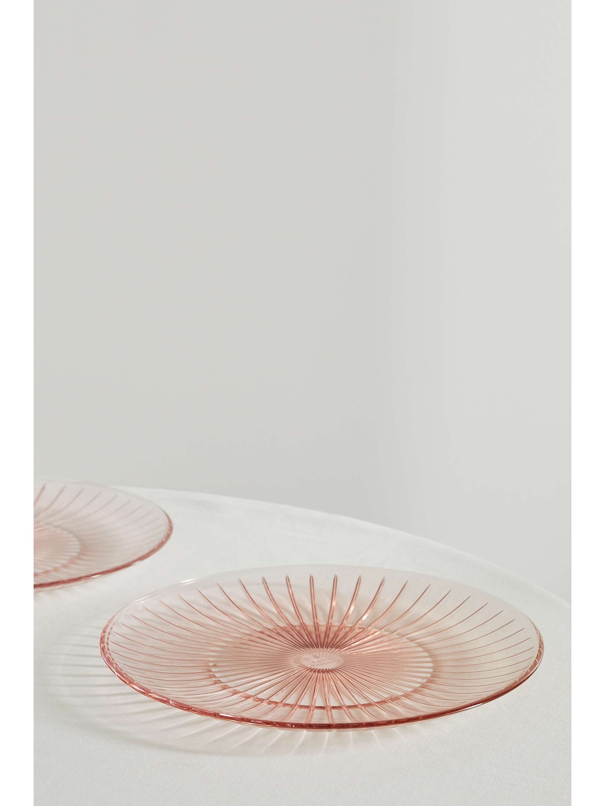 LUISA BECCARIA Set de deux assiettes plates en verre, 26 cm