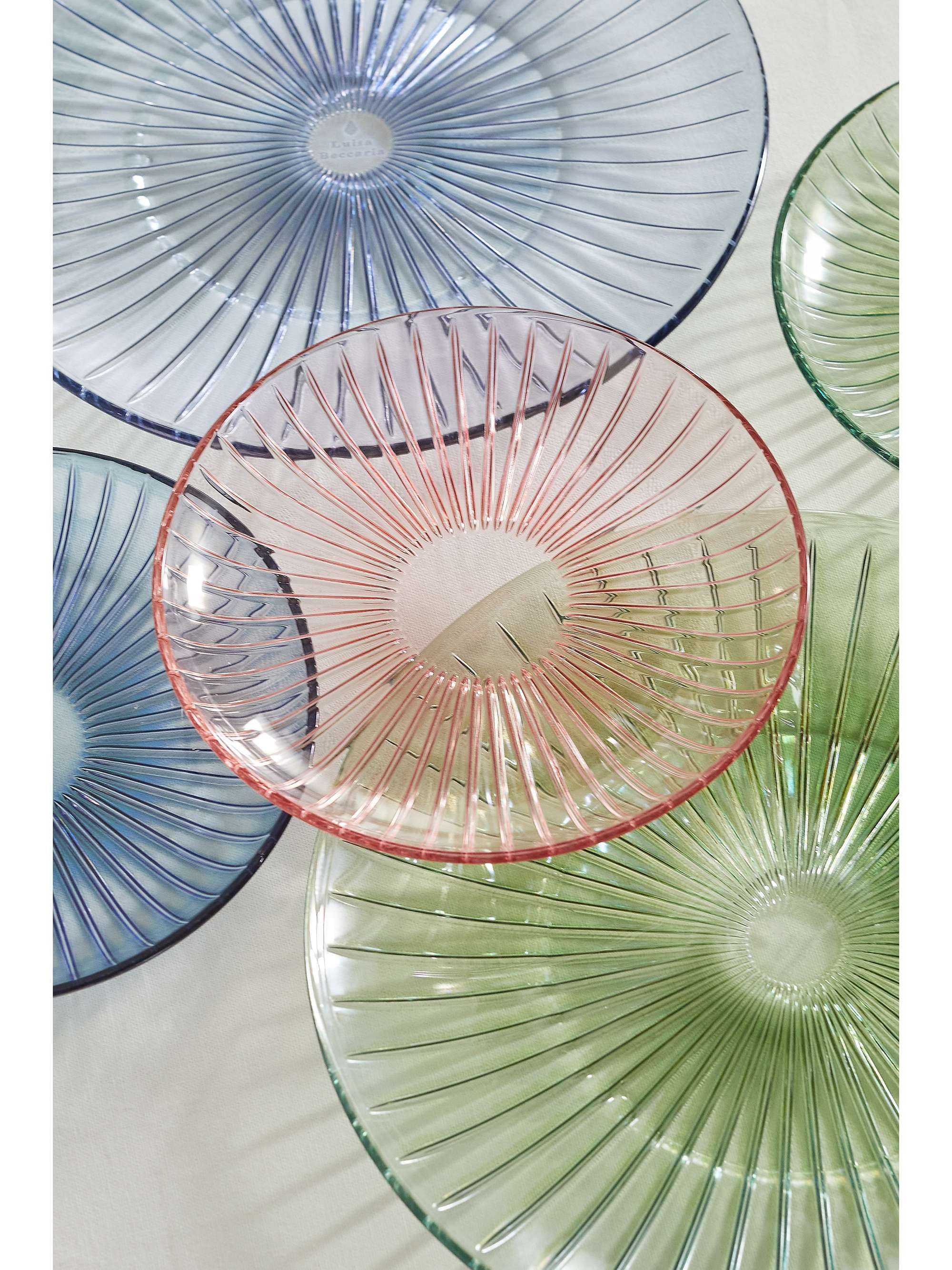 LUISA BECCARIA Set de deux assiettes plates en verre, 26 cm