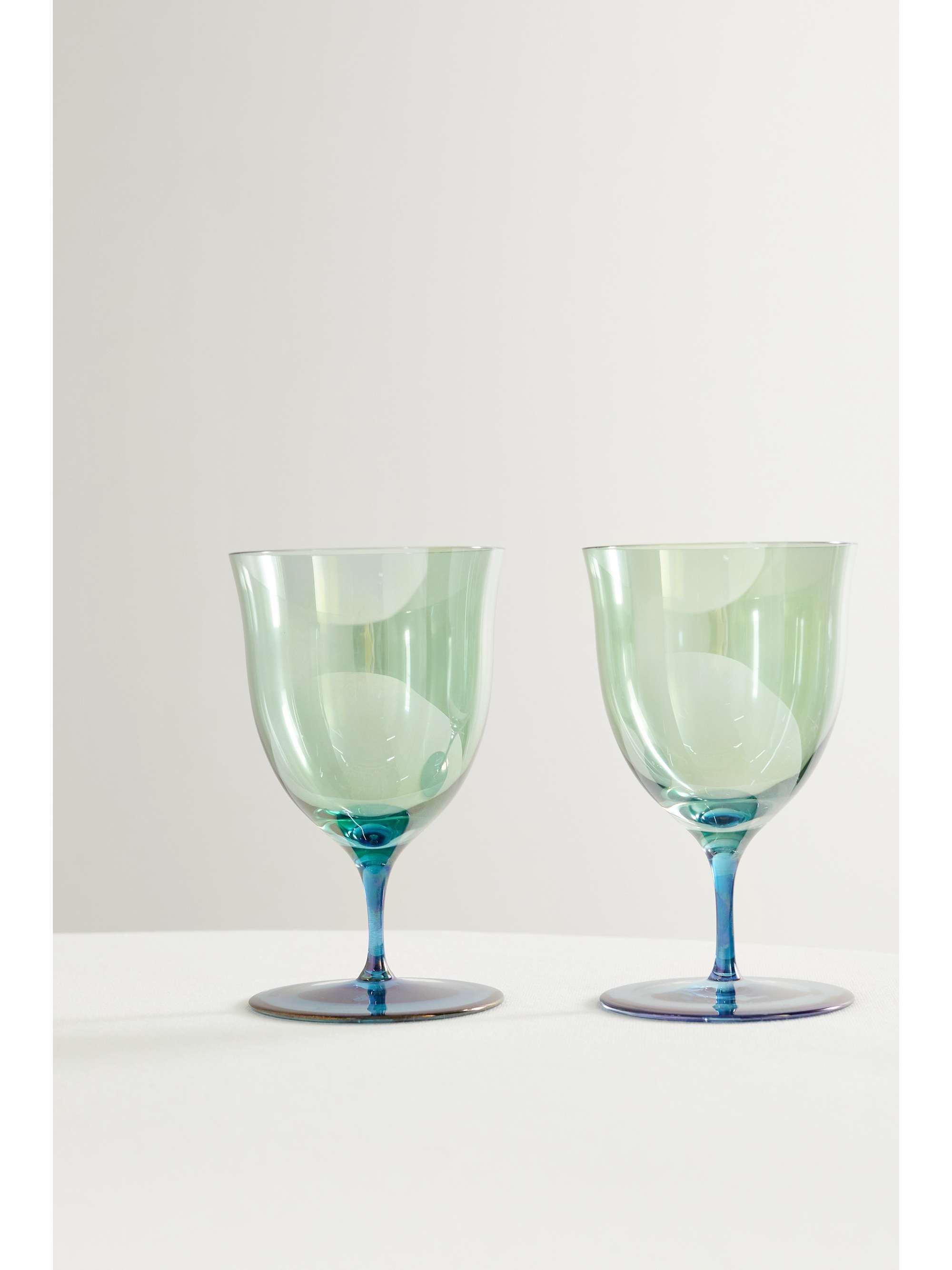 LUISA BECCARIA Set de deux verres à vin à effet dégradé
