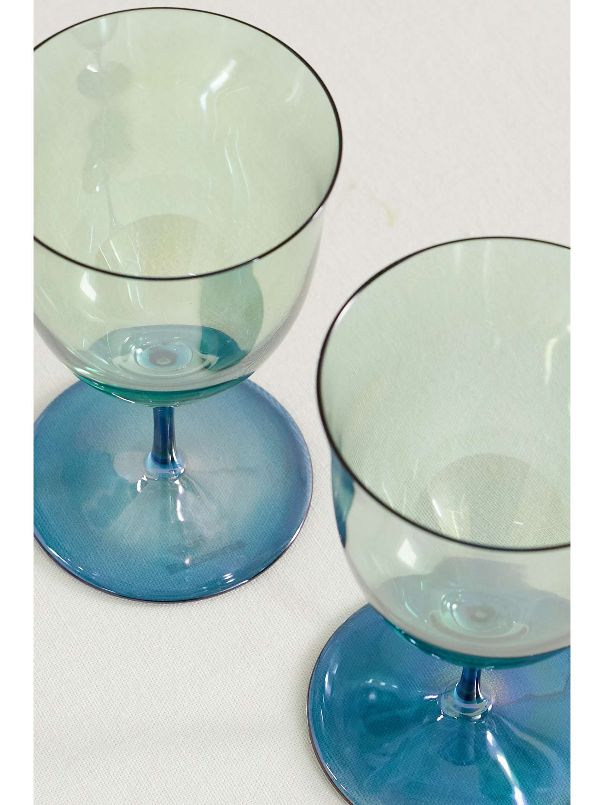 LUISA BECCARIA Set de deux verres à vin à effet dégradé