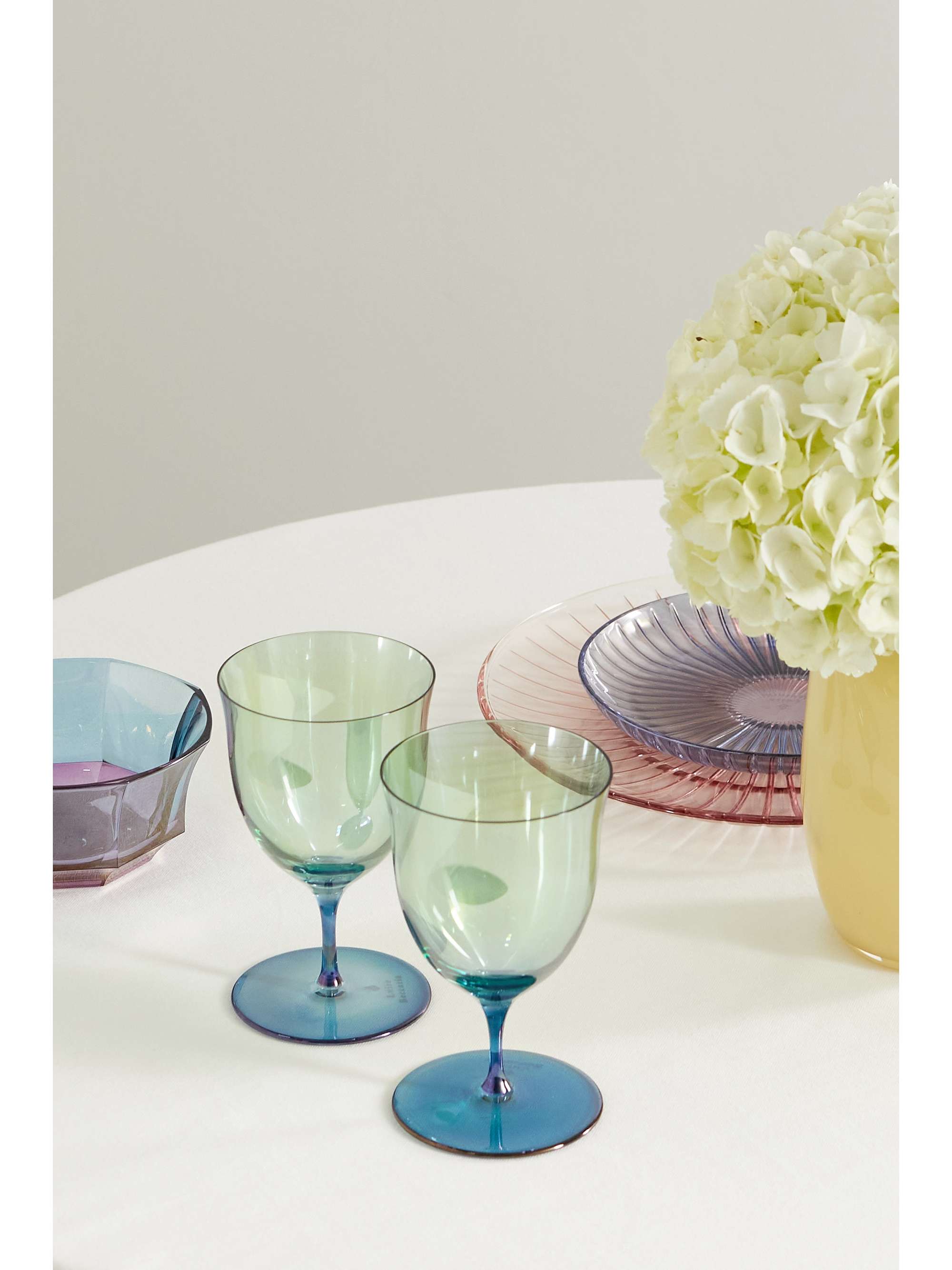 LUISA BECCARIA Set de deux verres à vin à effet dégradé